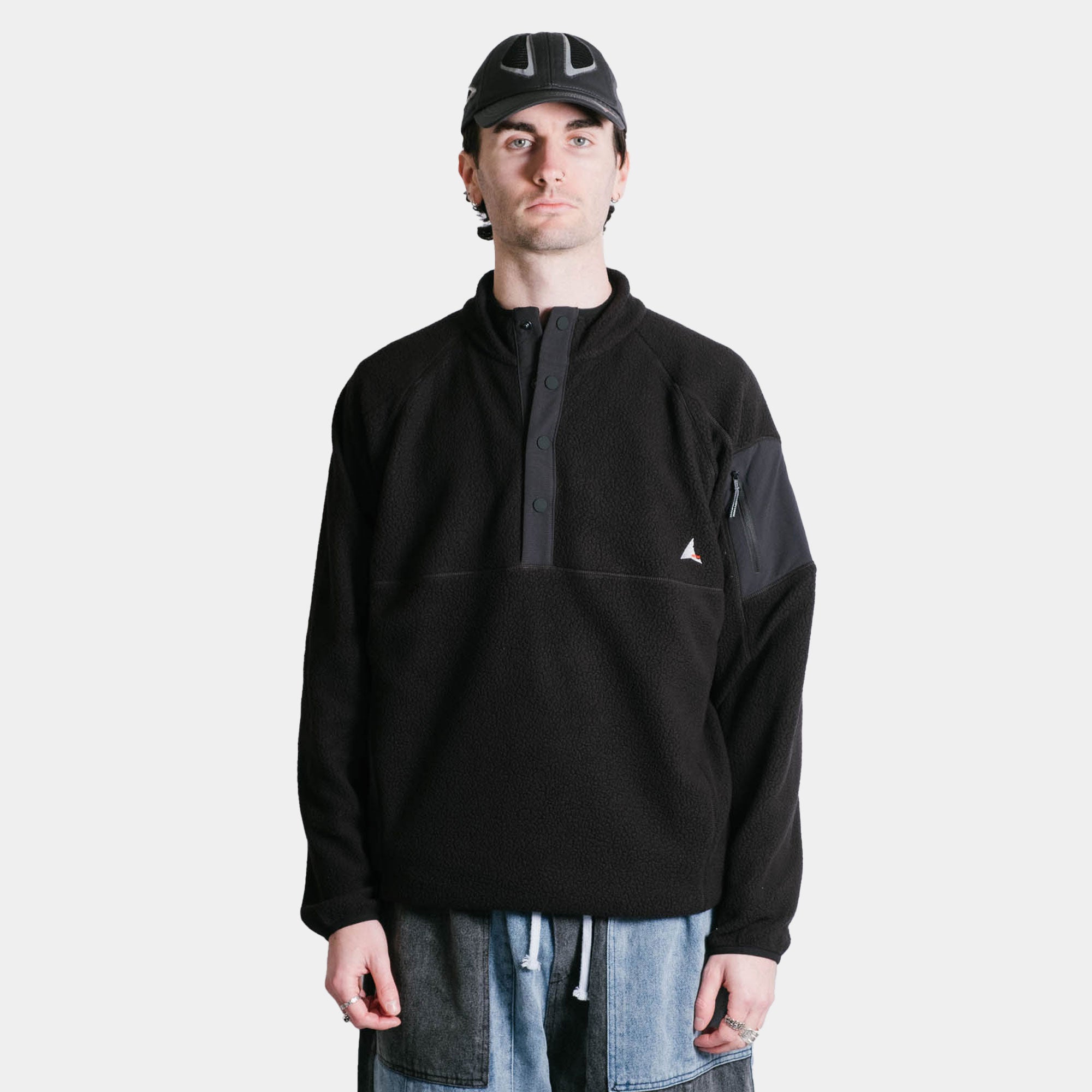 ROA Polartec Fleece Button Up - Black