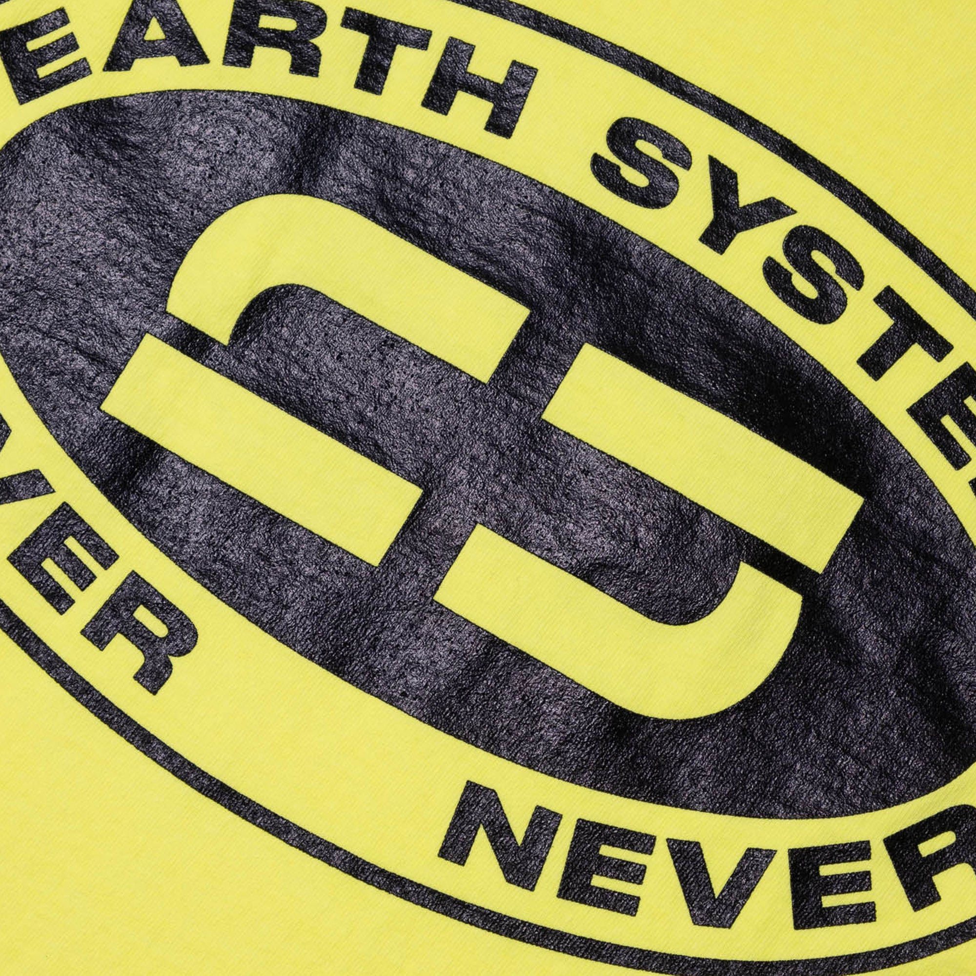 Never Never Earth Systems Tee - Neon Yellow