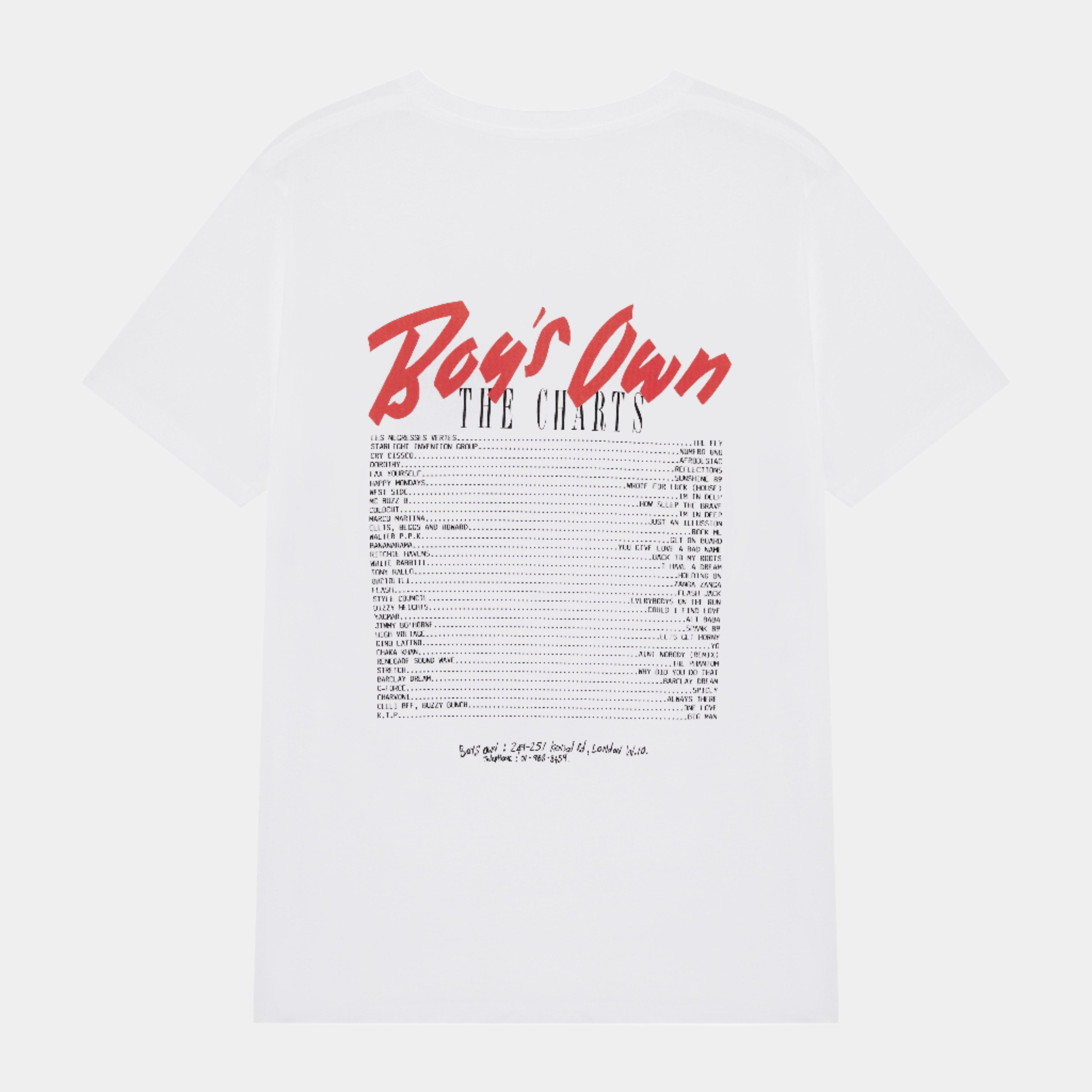 Boy's Own The Charts Tee - White/Red