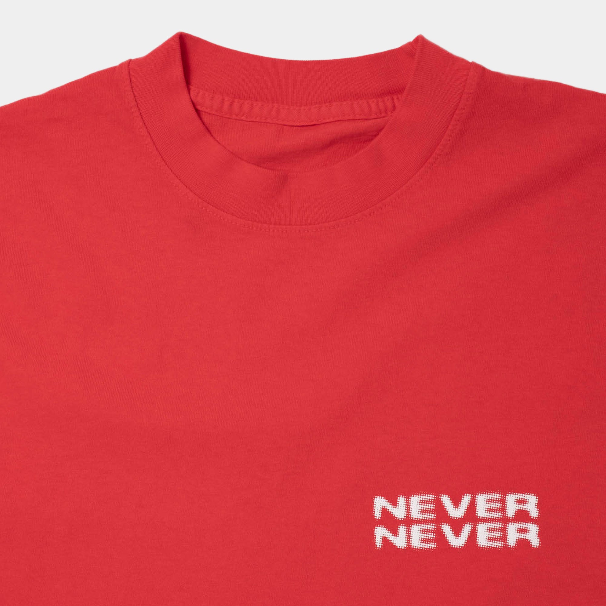 Never Never Halftone Stack Tee - Blood Red