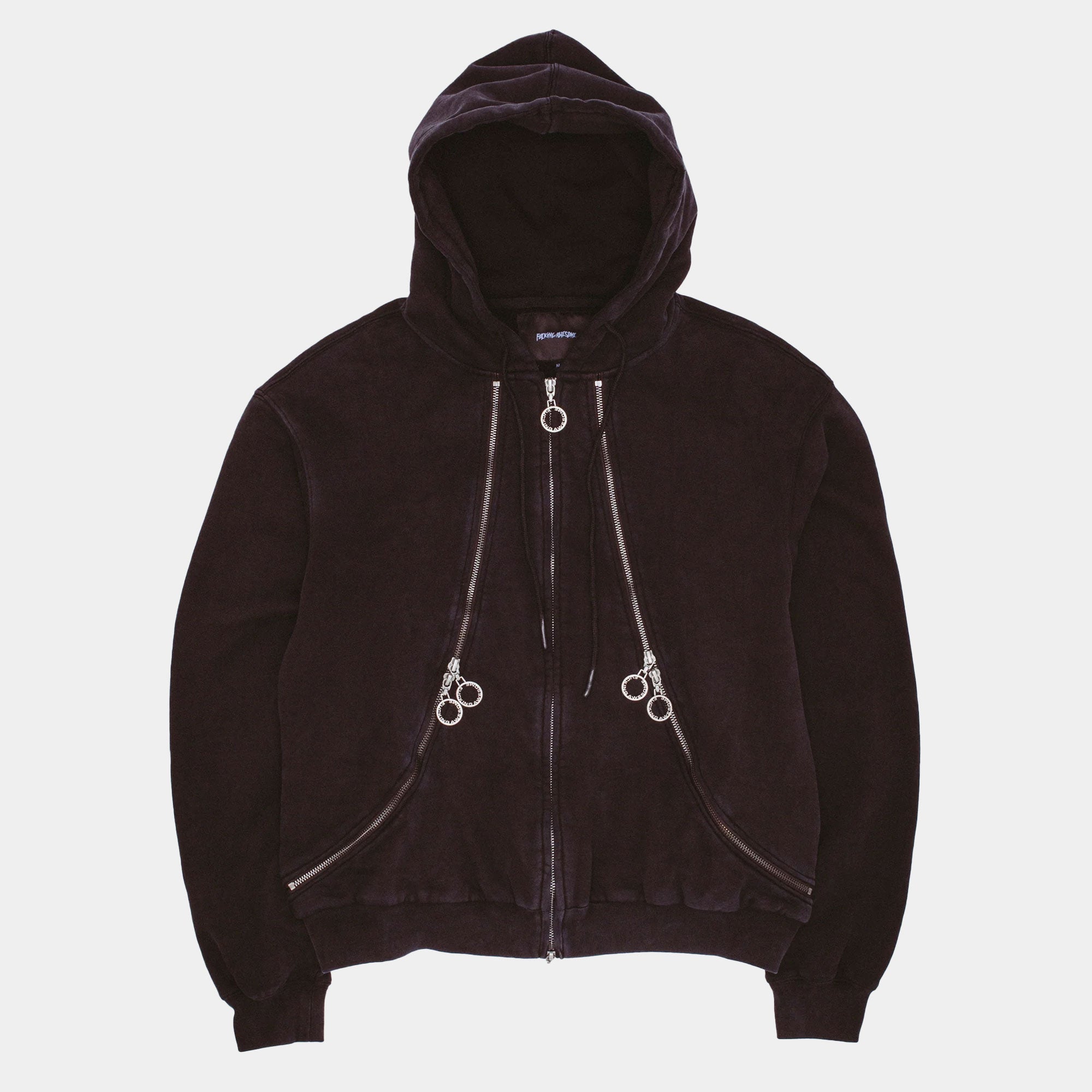 Fucking Awesome Zippers Hoodie - Washed Black