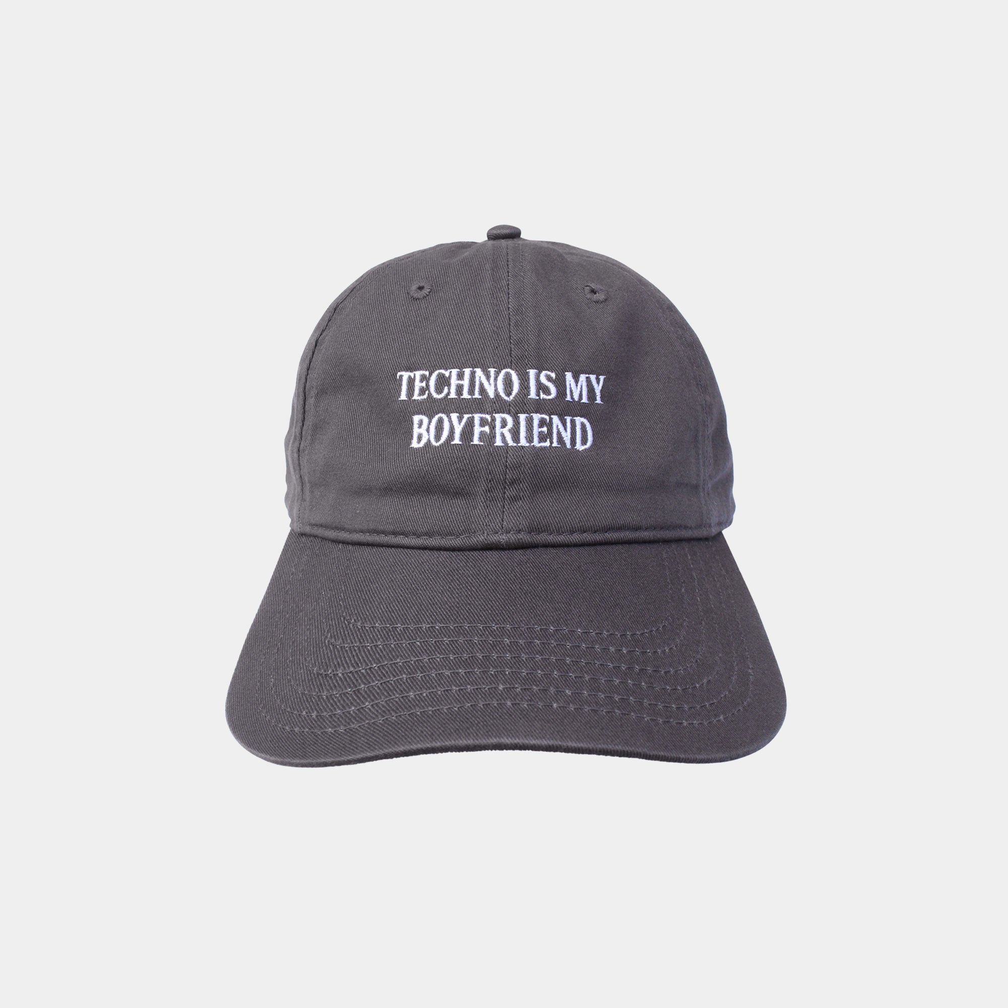 IDEA Techno Is My Boyfriend Hat - Charcoal