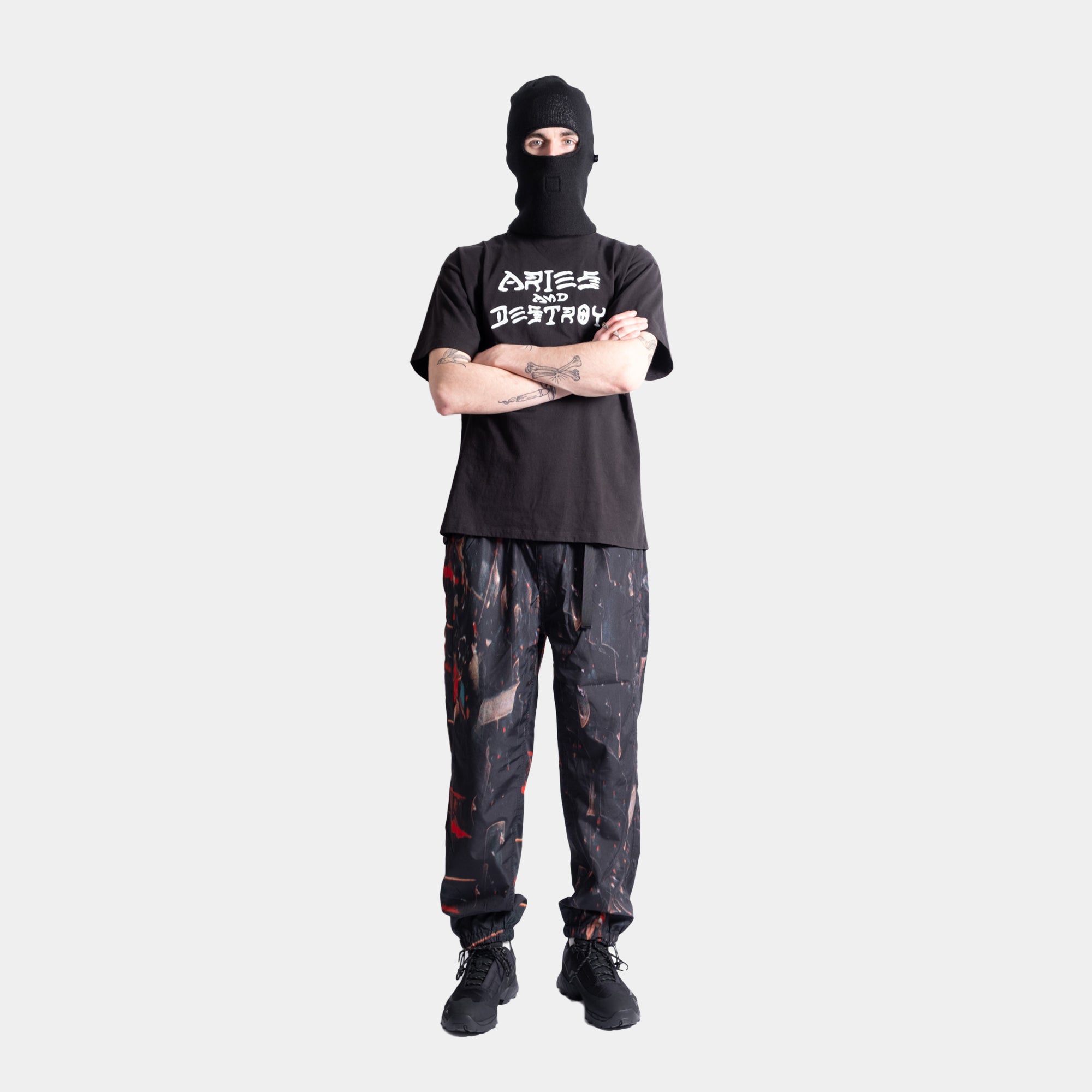 The Trilogy Tapes TTT Balaclava Beanie - Black