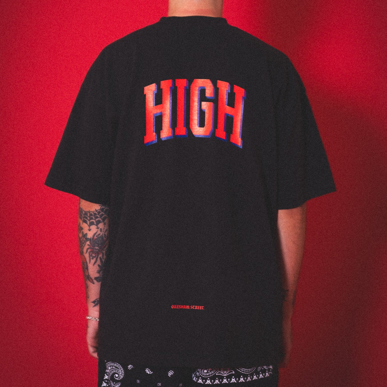 Never Never x High Society Tee - NEVER FRONT