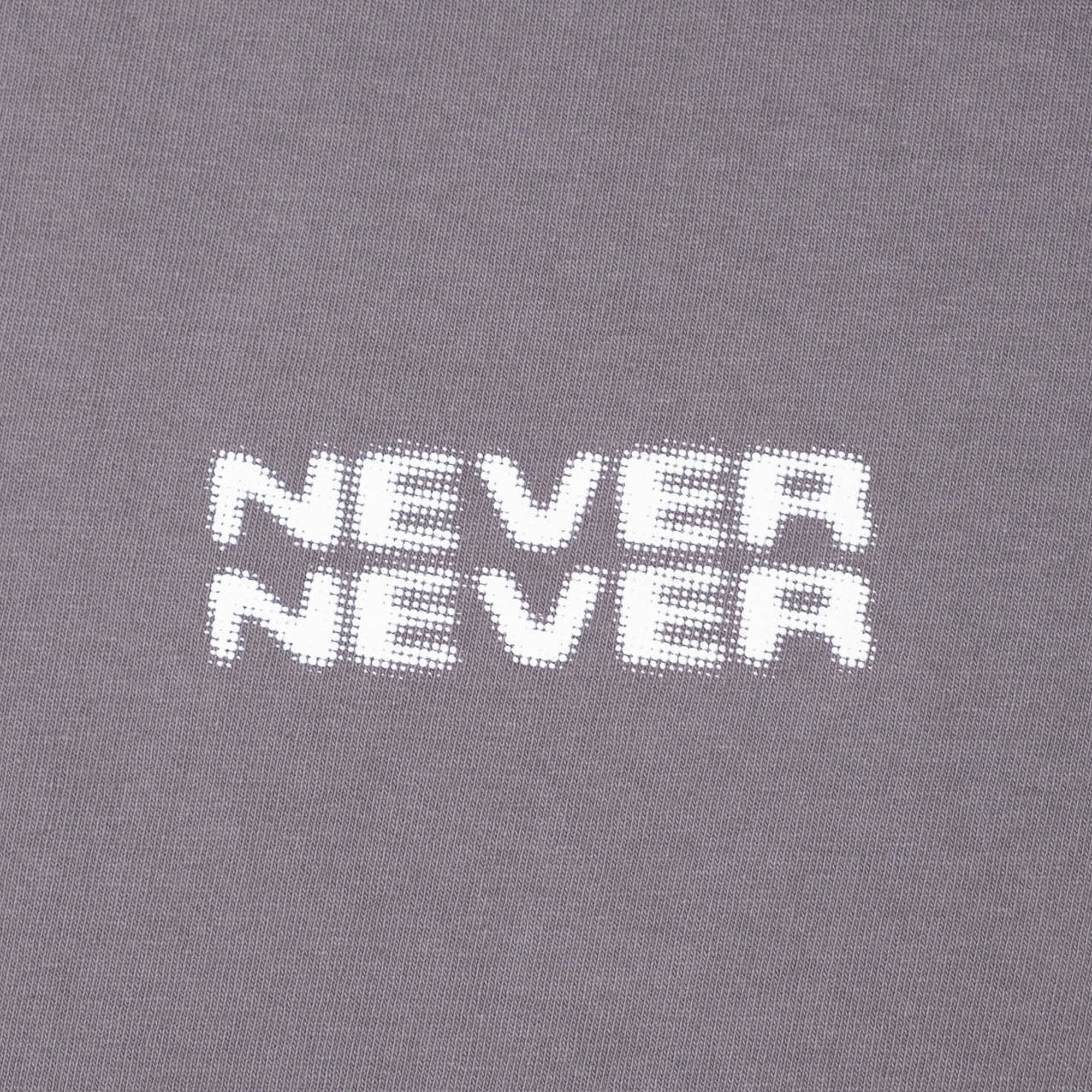 Never Never Halftone Stack Tee - Smoke Grey