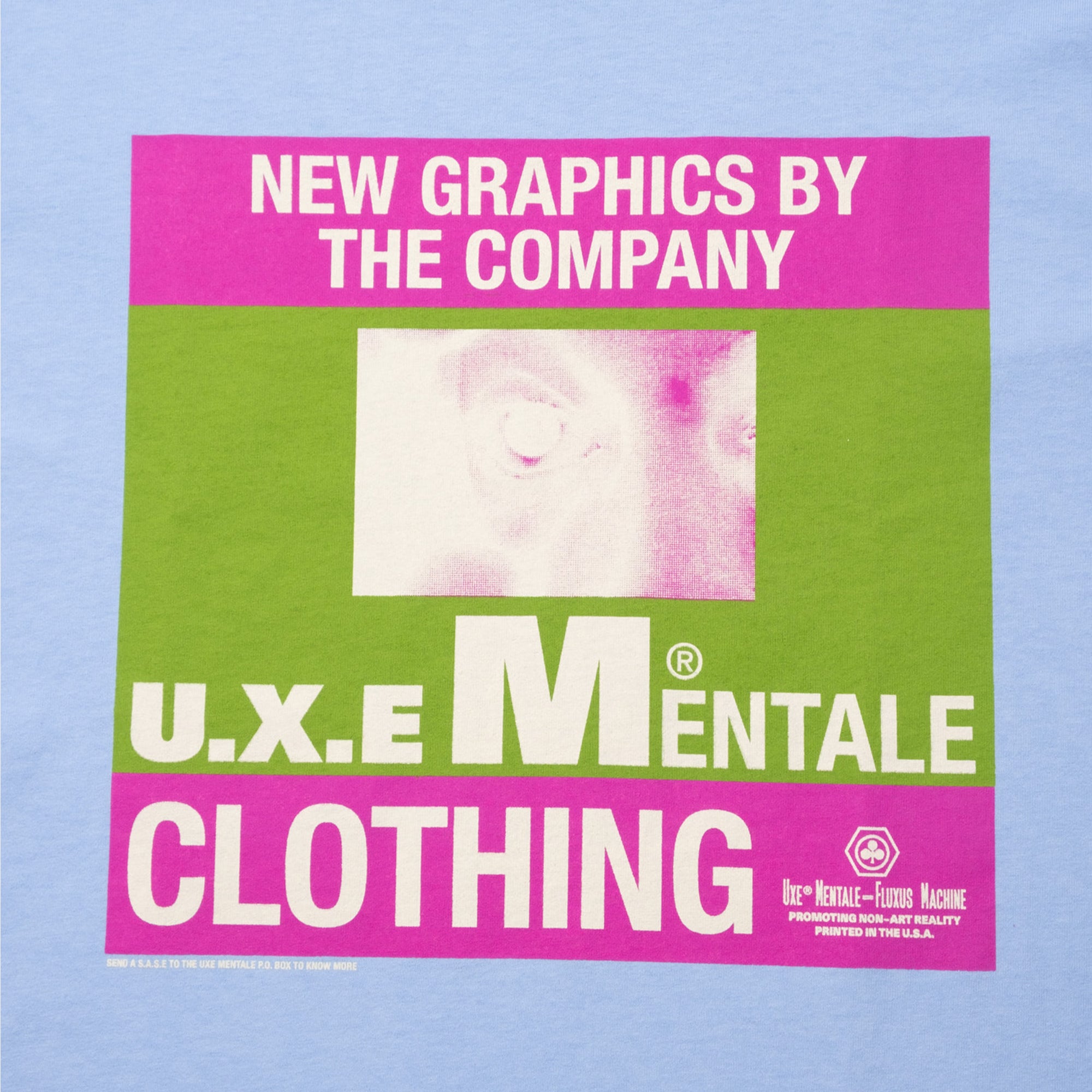 Uxe Mentale New Graphics (A.K.A The Company) Tee - Washed Light Blue