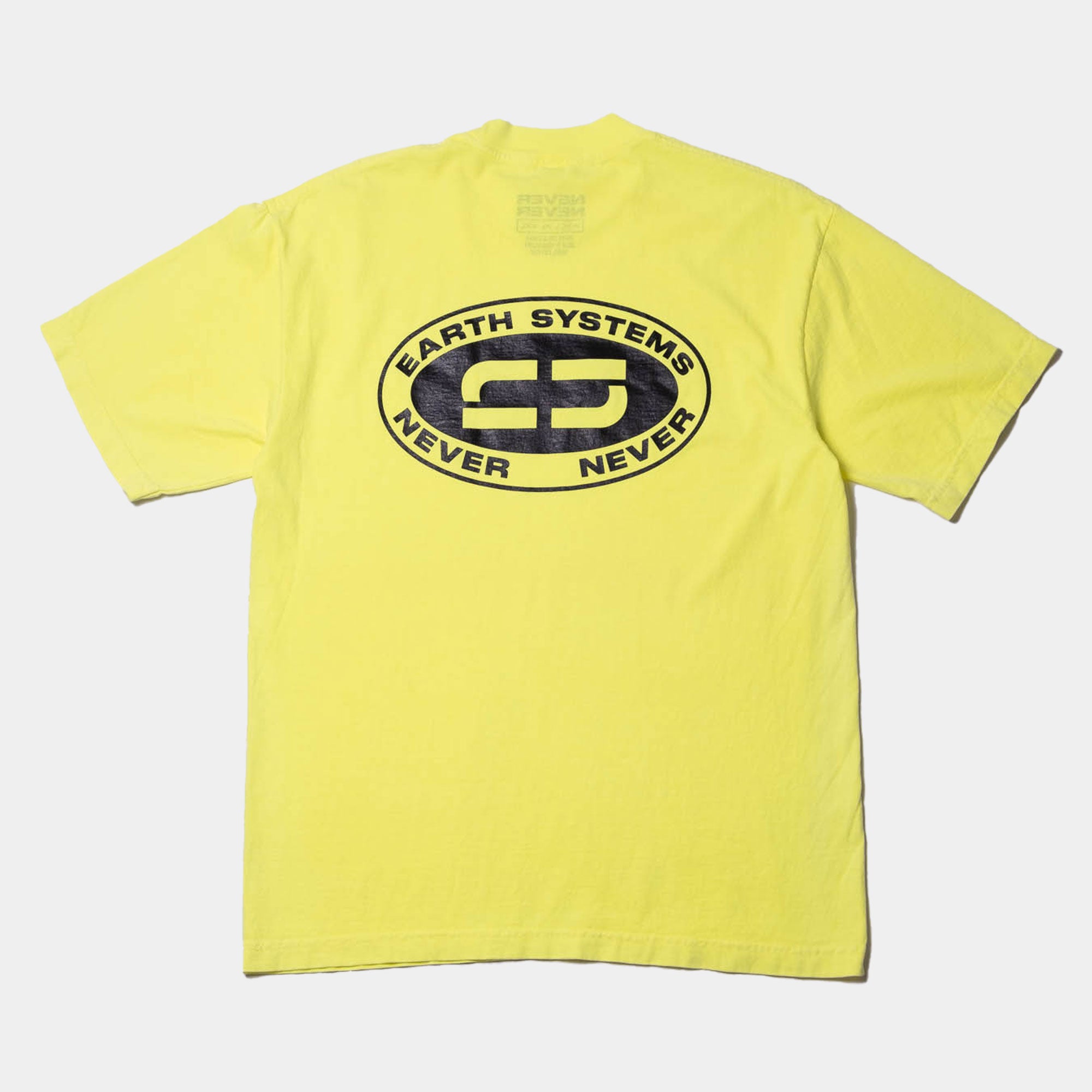 Never Never Earth Systems Tee - Neon Yellow