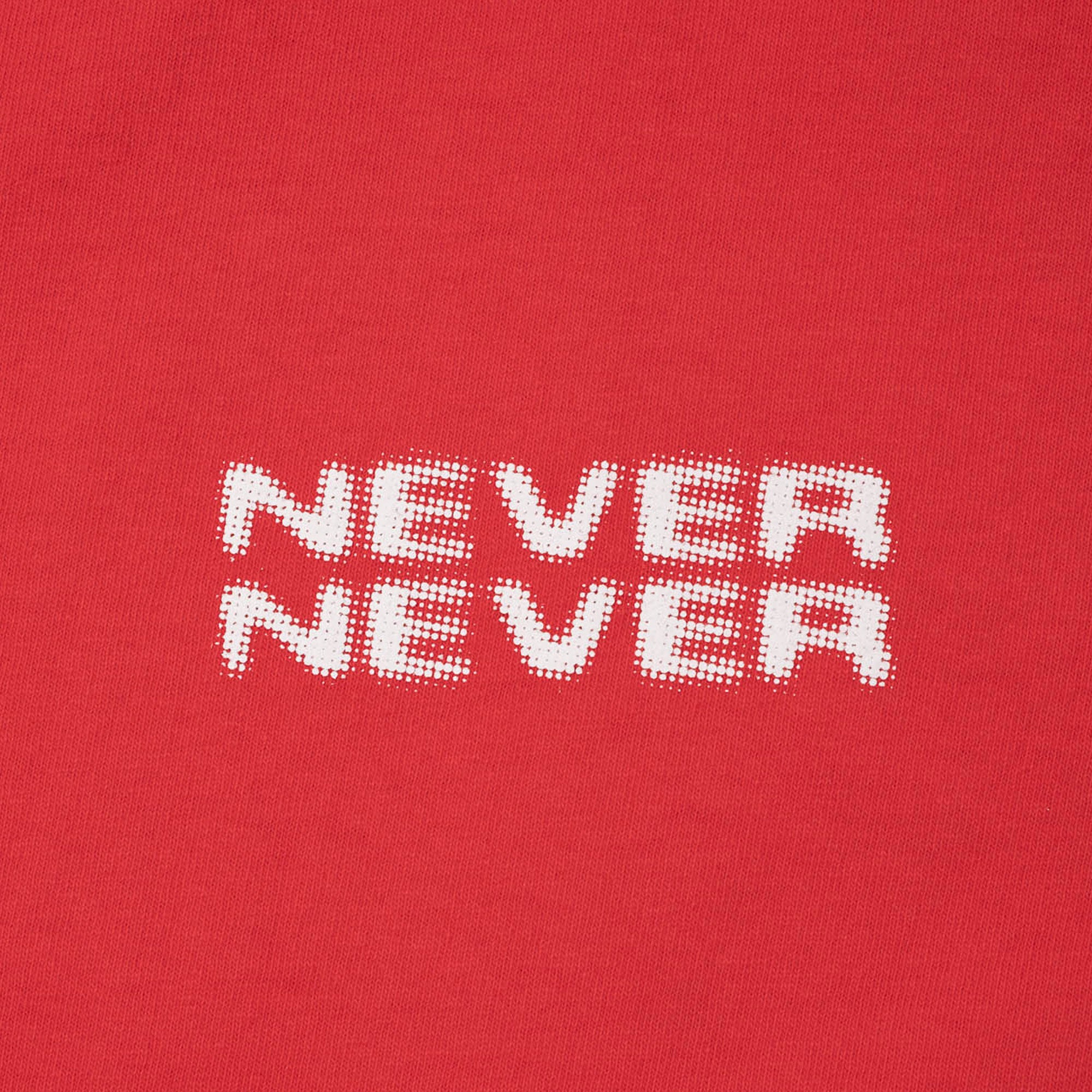 Never Never Halftone Stack Tee - Blood Red