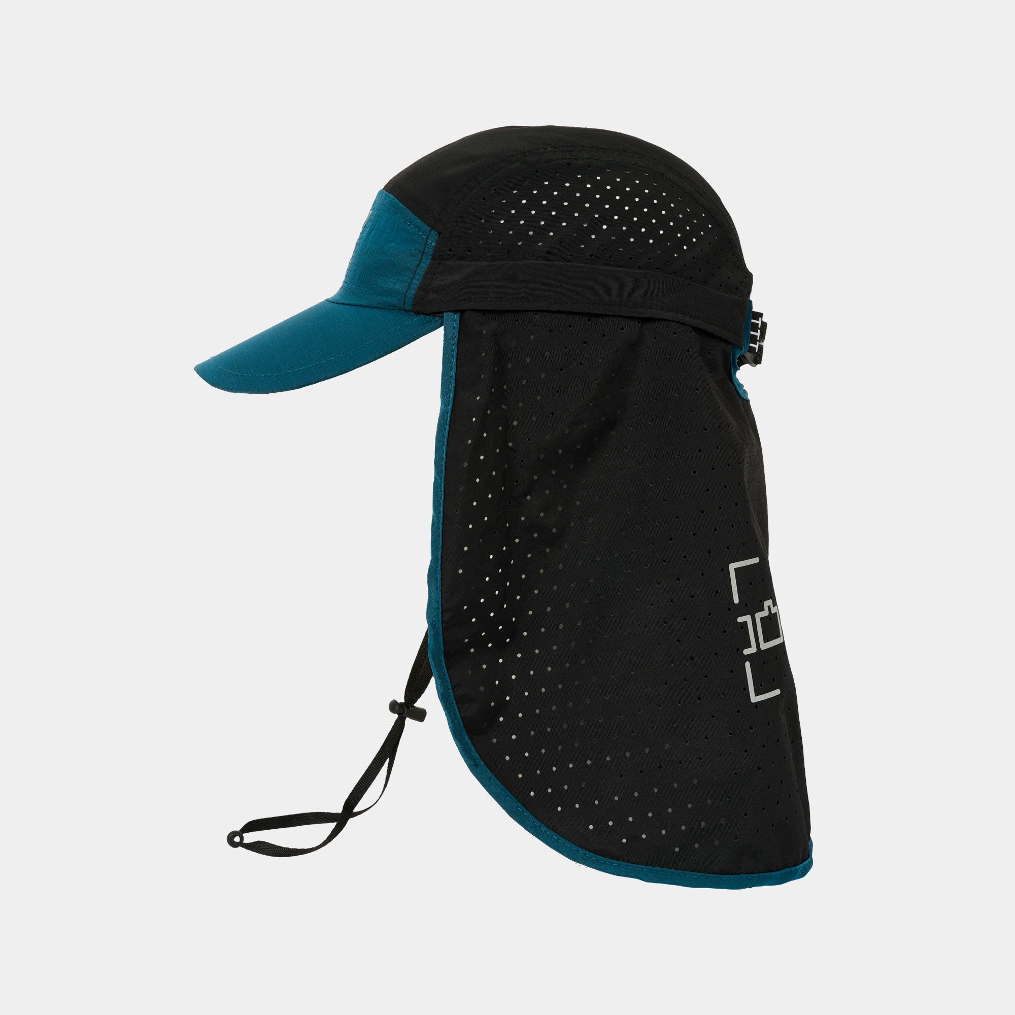 The Trilogy Tapes Neck Cape Trail Cap - Blue/Black