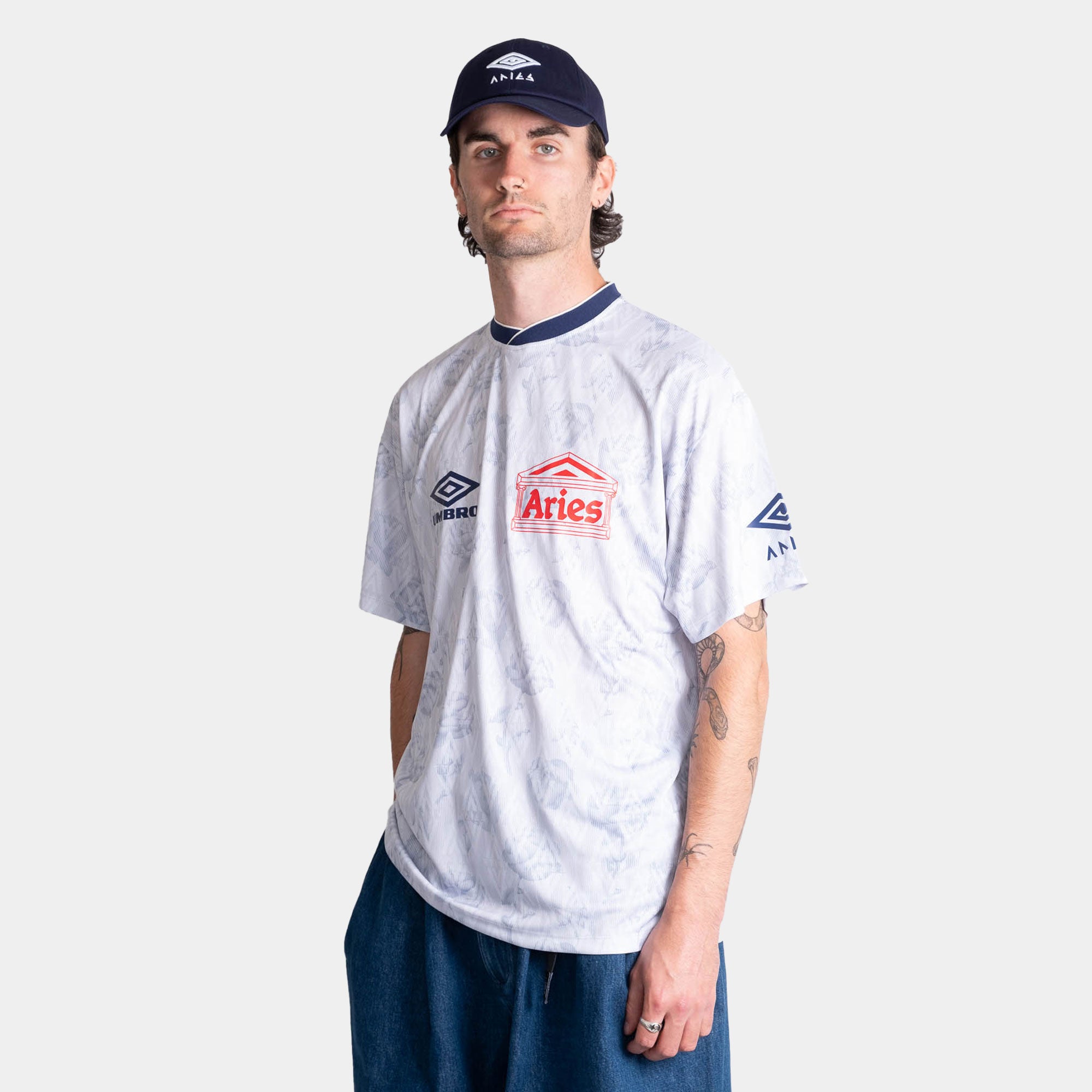 Aries x Umbro Centenary White Roses SS Football Jersey - White