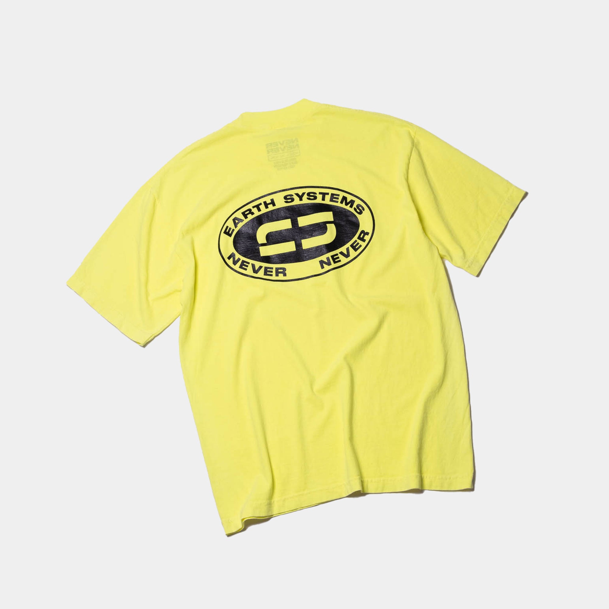 Never Never Earth Systems Tee - Neon Yellow