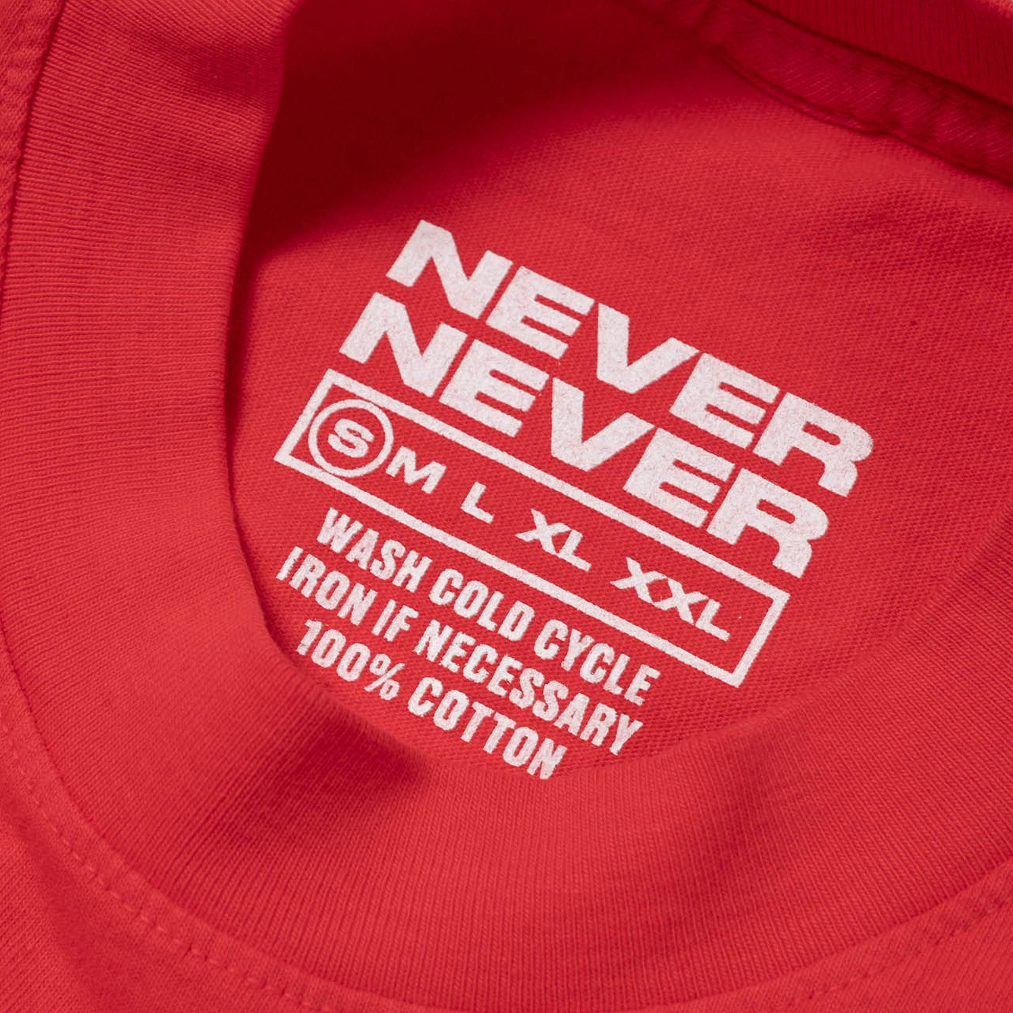 Never Never Halftone Stack Tee - Blood Red