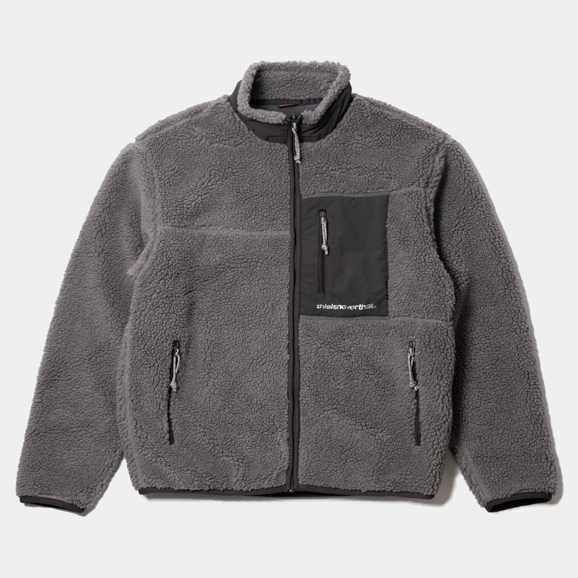 thisisneverthat SP Sherpa Fleece Jacket - Charcoal