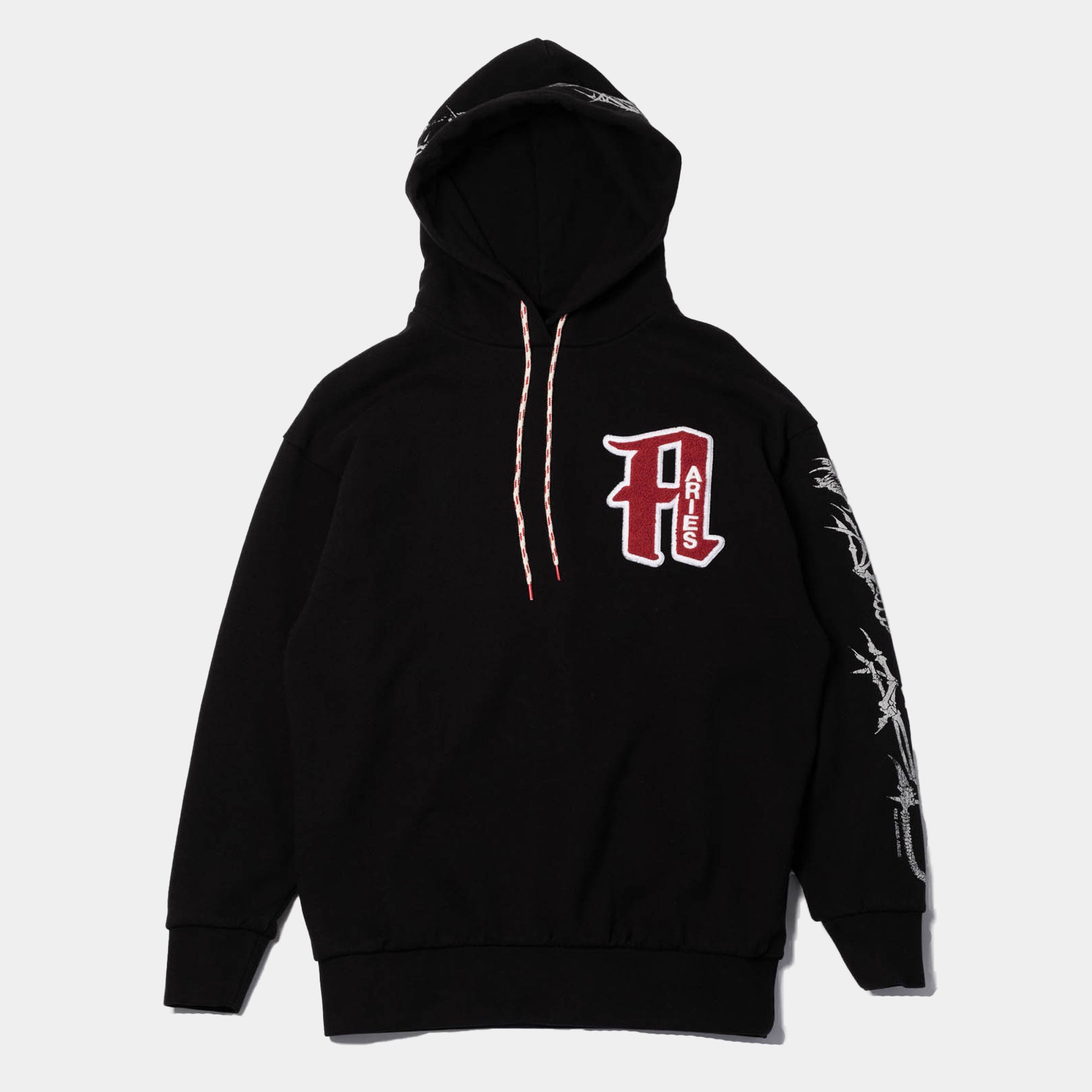 Aries Nothing Matters Embroidered Hoodie - Black