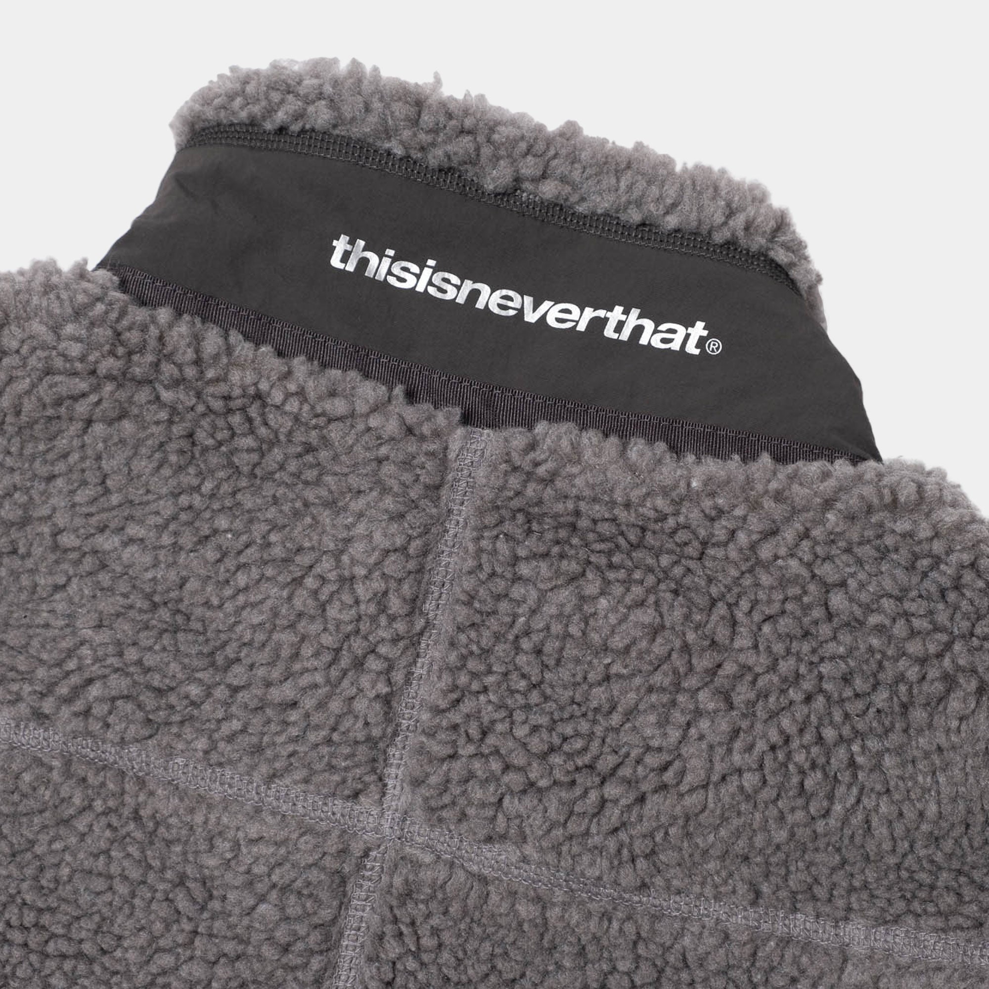 thisisneverthat SP Sherpa Fleece Jacket - Charcoal