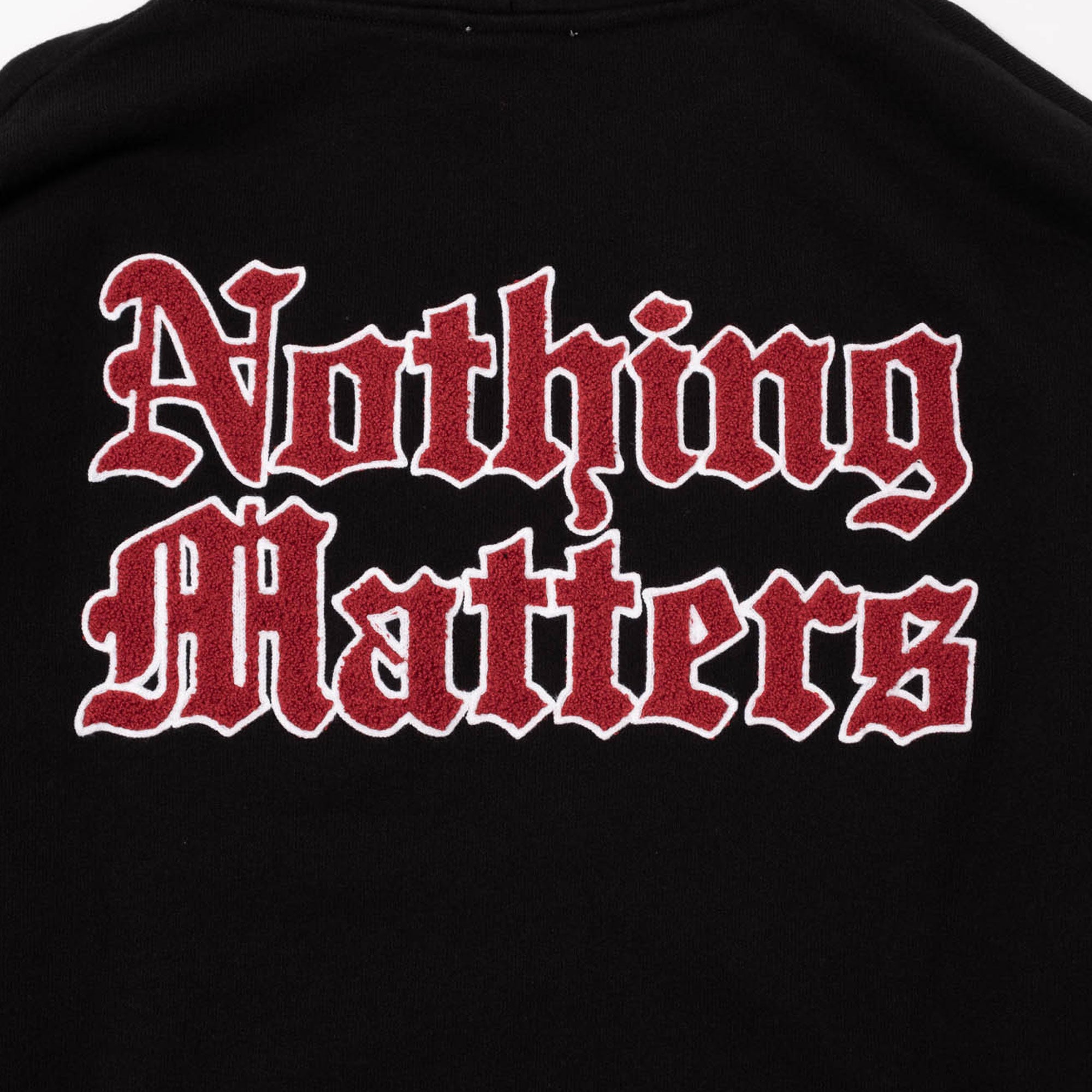 Aries Nothing Matters Embroidered Hoodie - Black