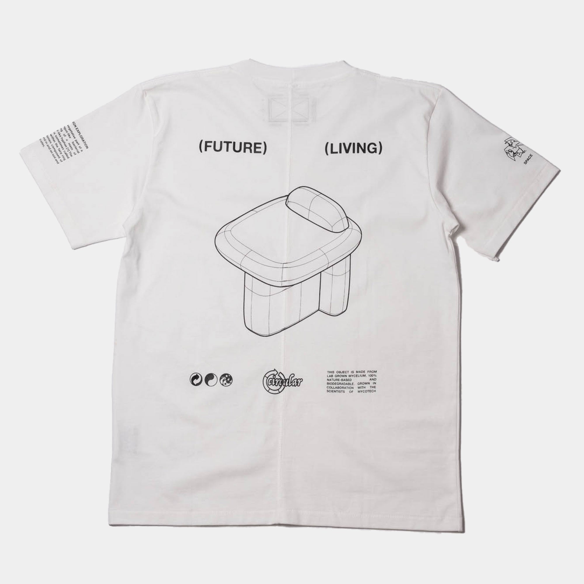 Space Available Mycelium Design Exploration Tee - White