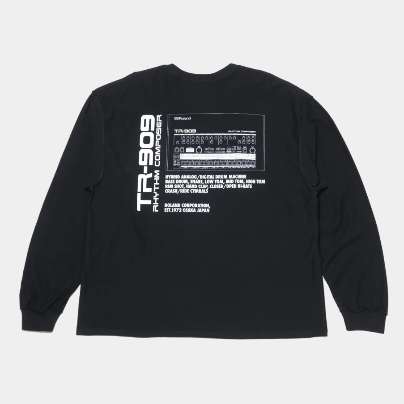 is-ness x Roland TR-909 LS Tee - Black
