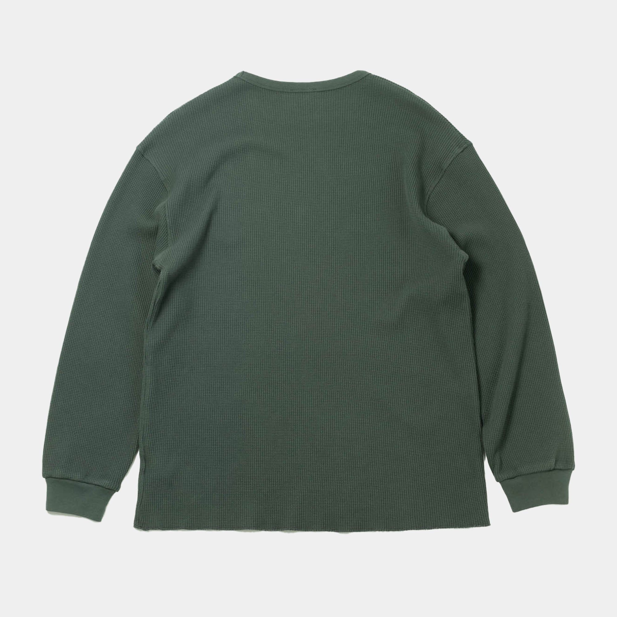 Aries Waffle LS Tee - Dark Olive