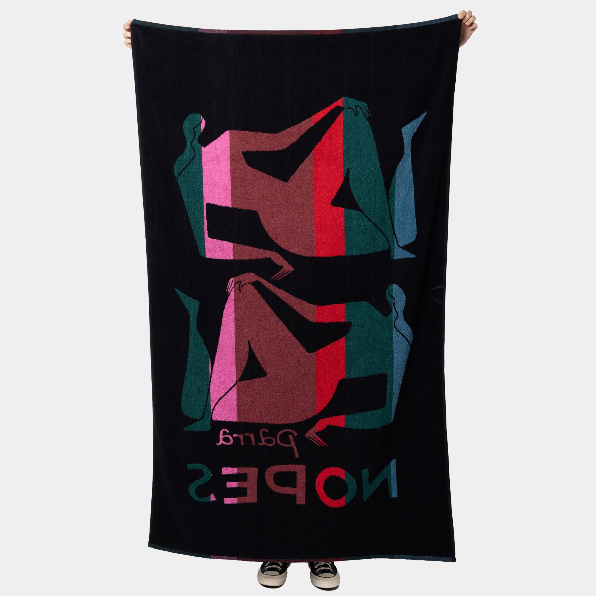 By Parra Nope and Nopes Beach Towel - Mallard Green