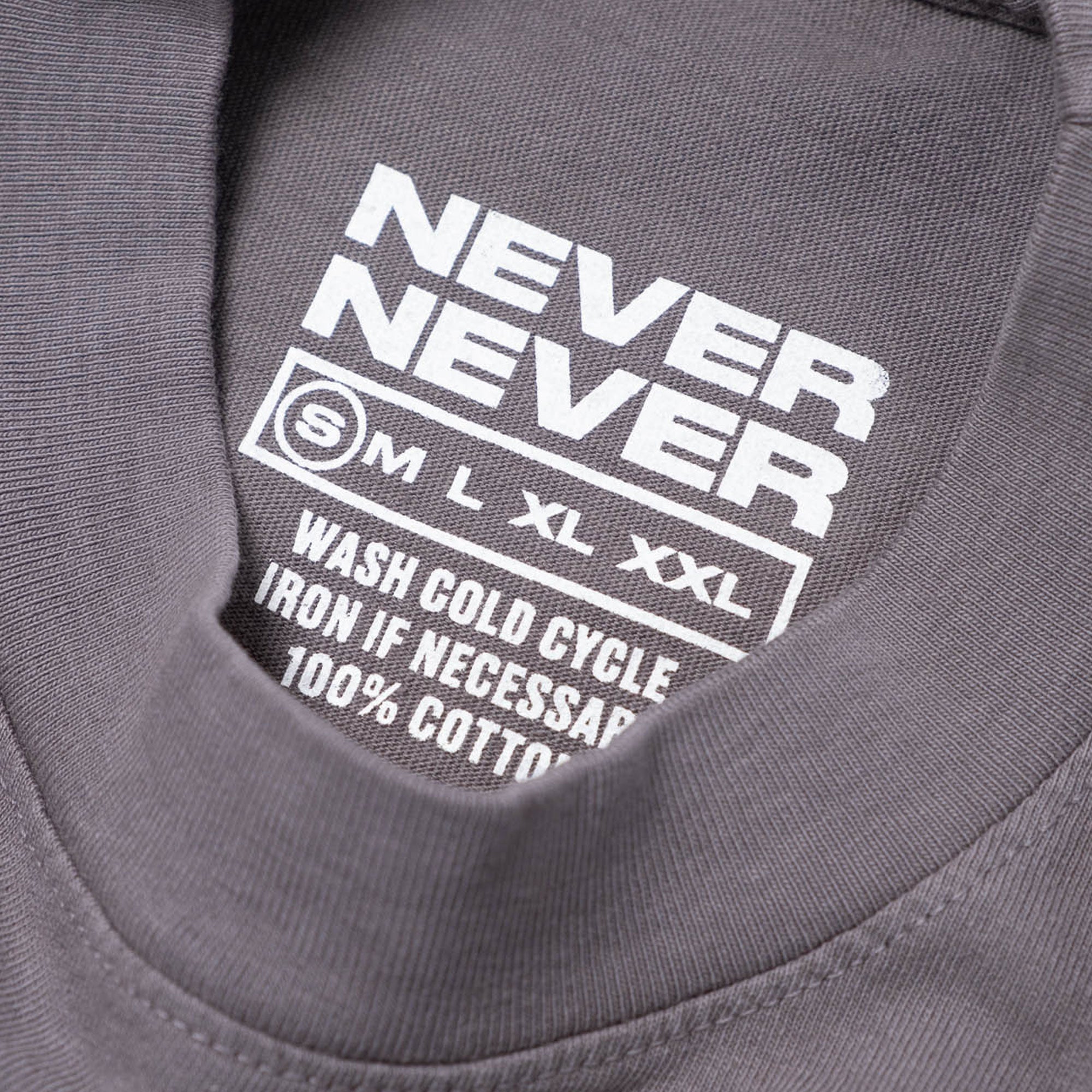 Never Never Halftone Stack Tee - Smoke Grey