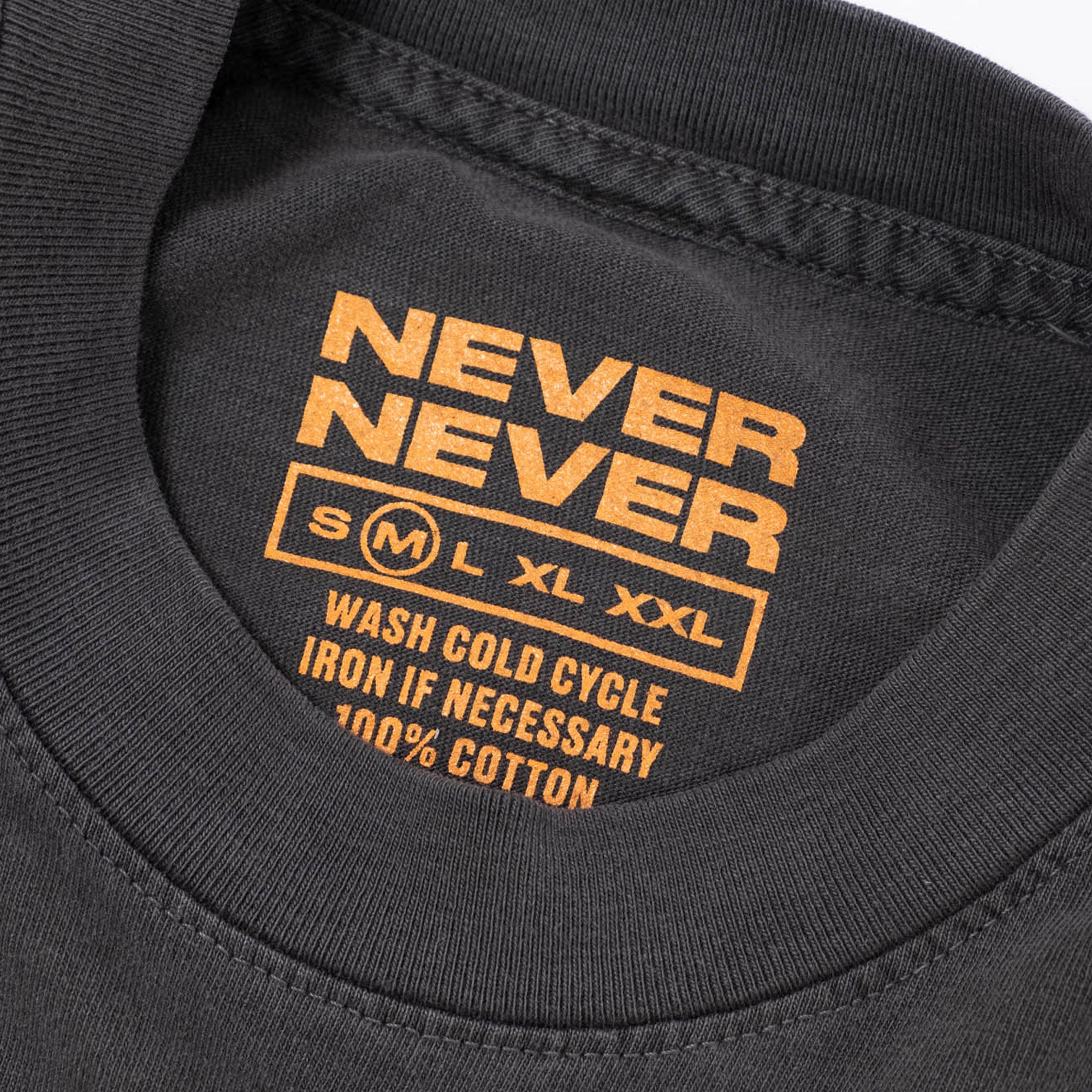 Never Never/Sound Advice Tee - Washed Black