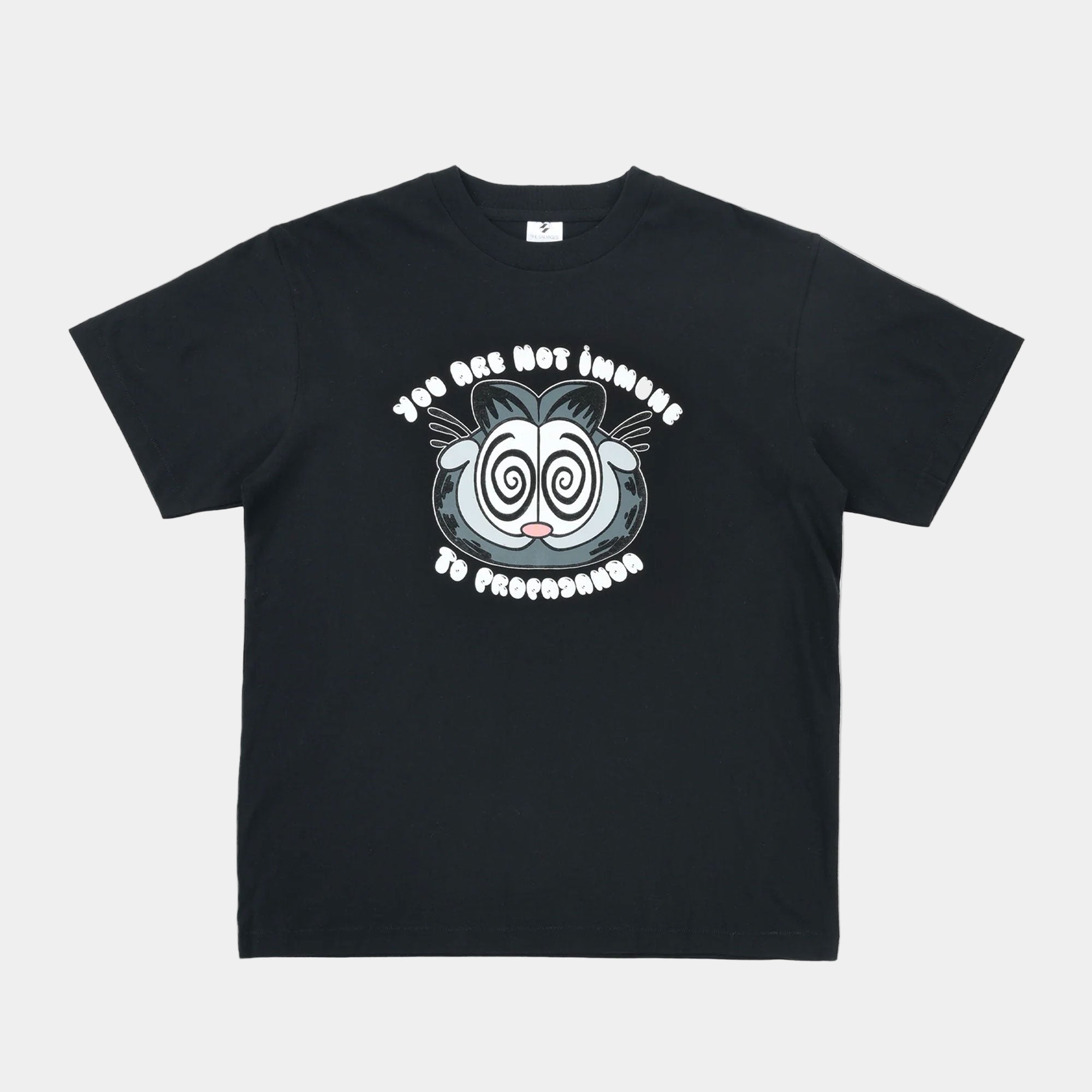 The Salvages Real Lies Propaganda Cat T-Shirt - Black
