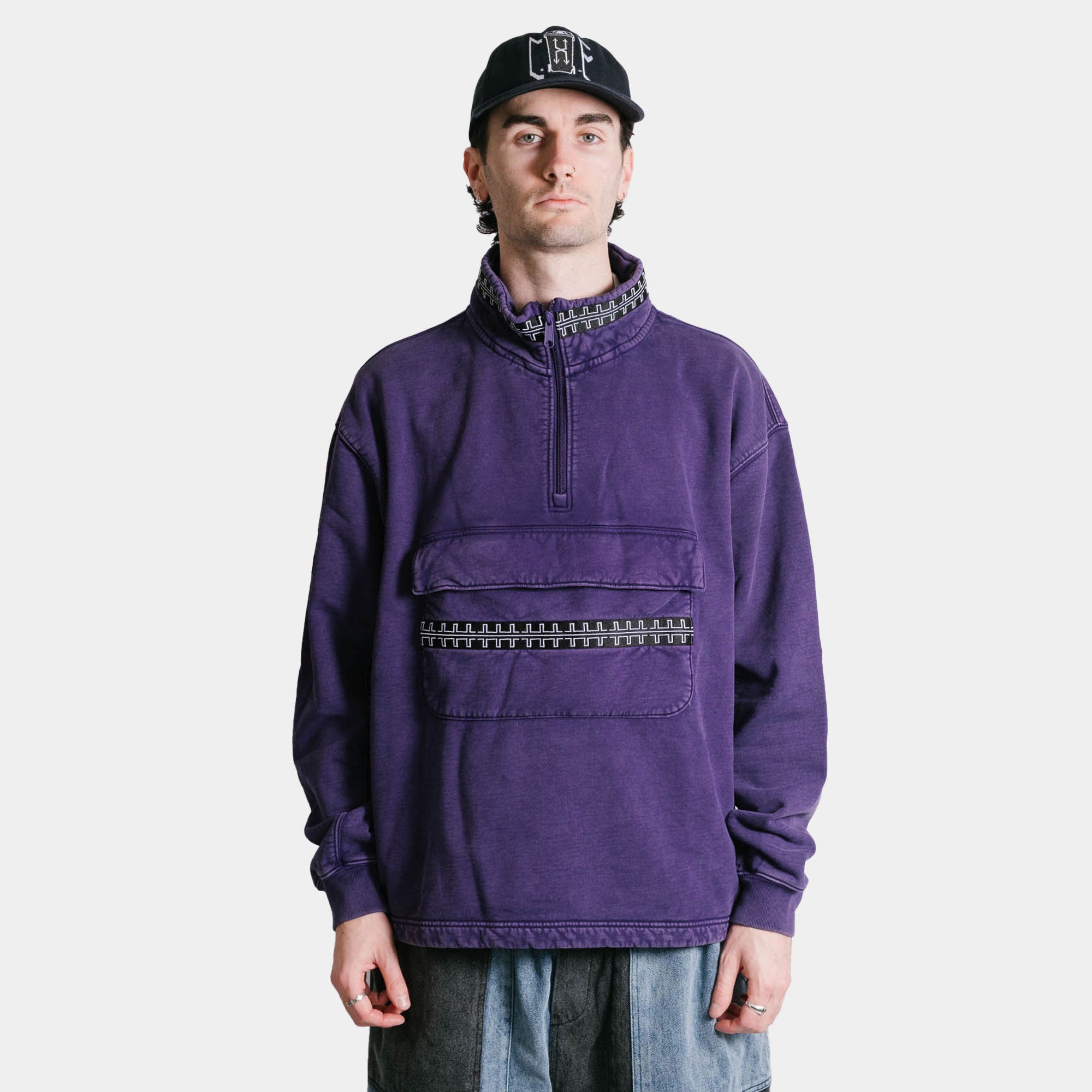 The Trilogy Tapes TTT Pulse Funnel Neck Crew - Purple