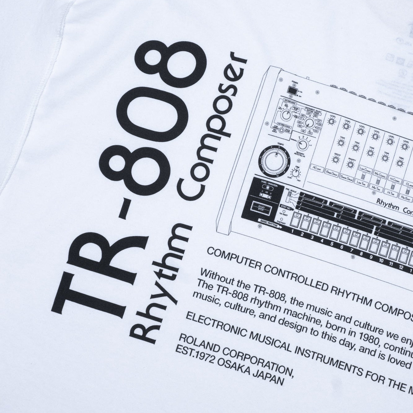 is-ness x Roland TR-808 Tee - White