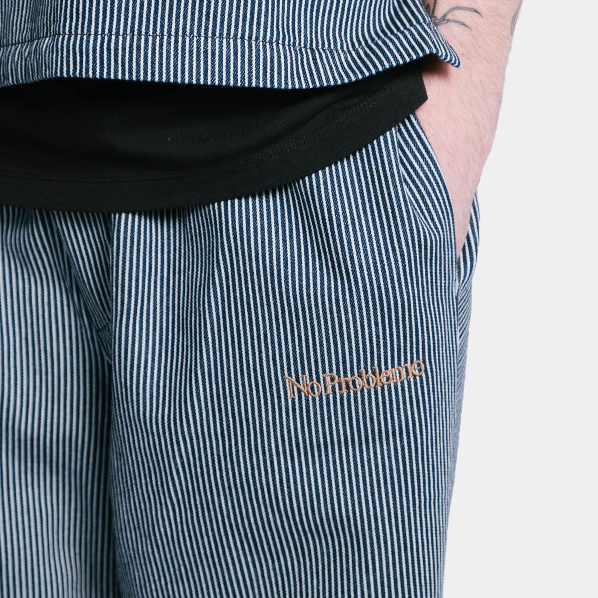 No Problemo Mini Problemo Work Pant - Hickory Stripe