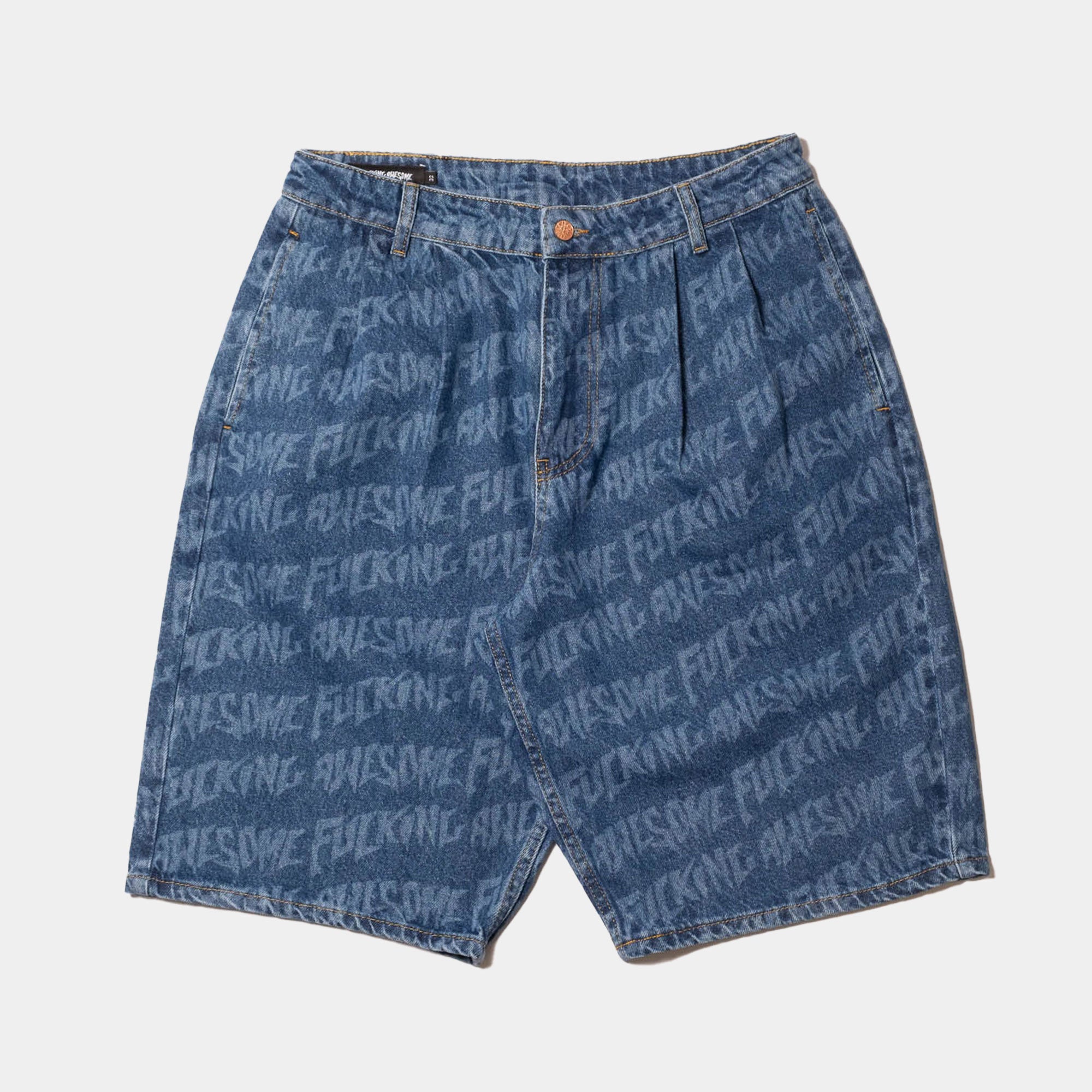 Fucking Awesome Baggy Pleated Laser Short - Indigo