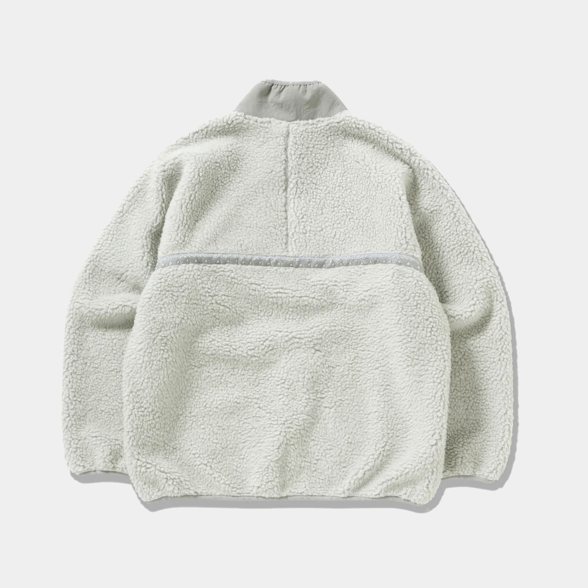 Gramicci x And Wander Women's JQ Tape Fleece Jacket - Light Grey