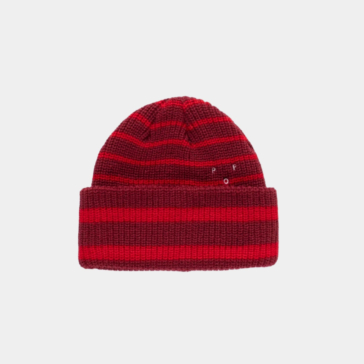 Pop Trading Company Striped Beanie - Fudge/Goji Berry