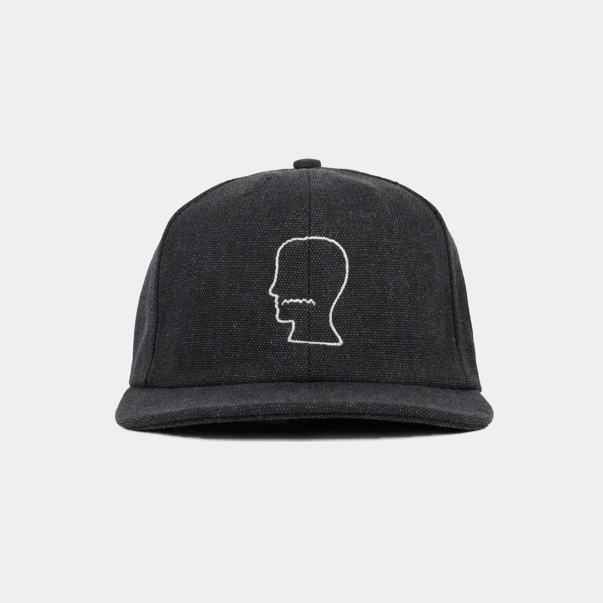 Brain Dead Washed Twill Logohead Hat - Black