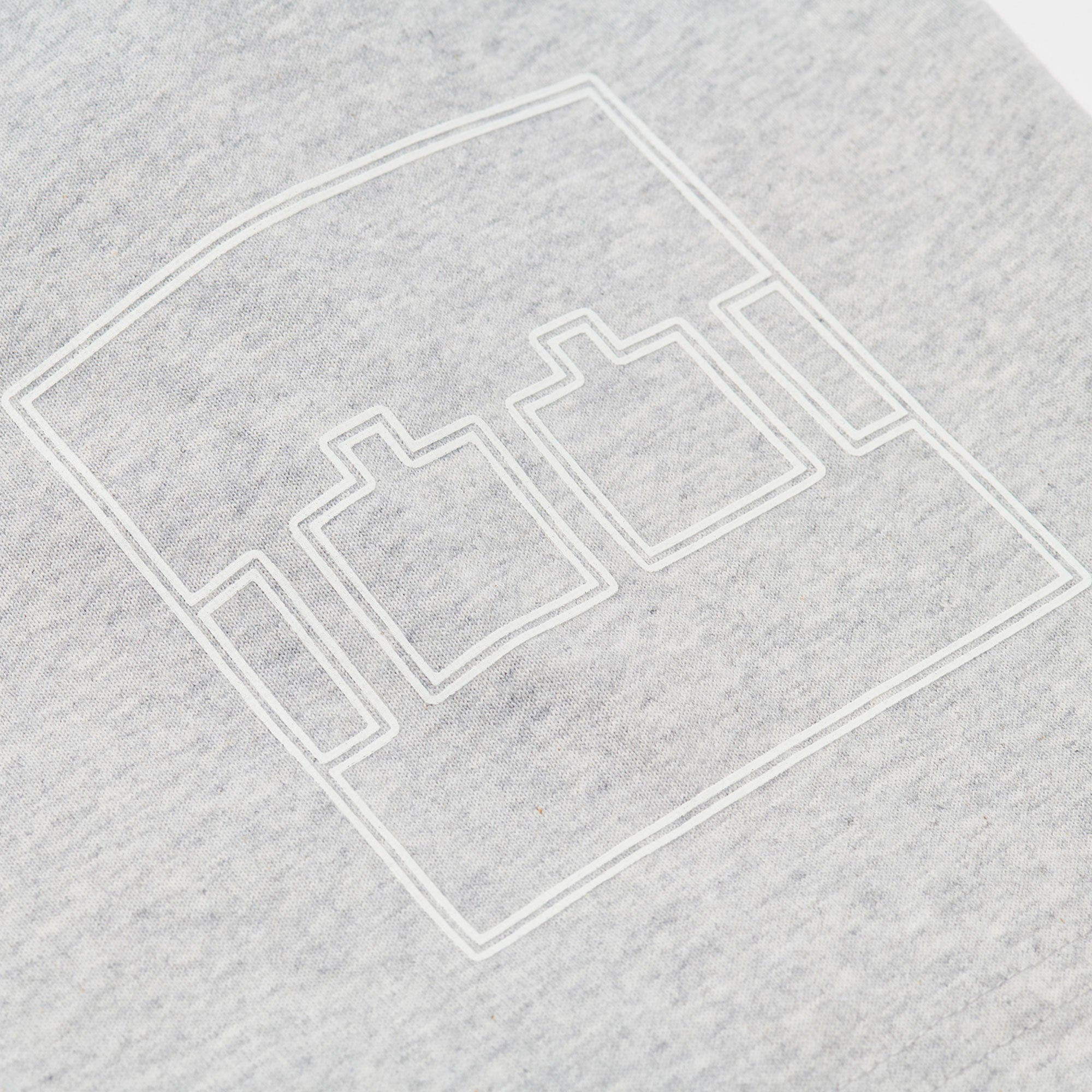 The Trilogy Tapes Logo Outline T-Shirt - Grey Marl