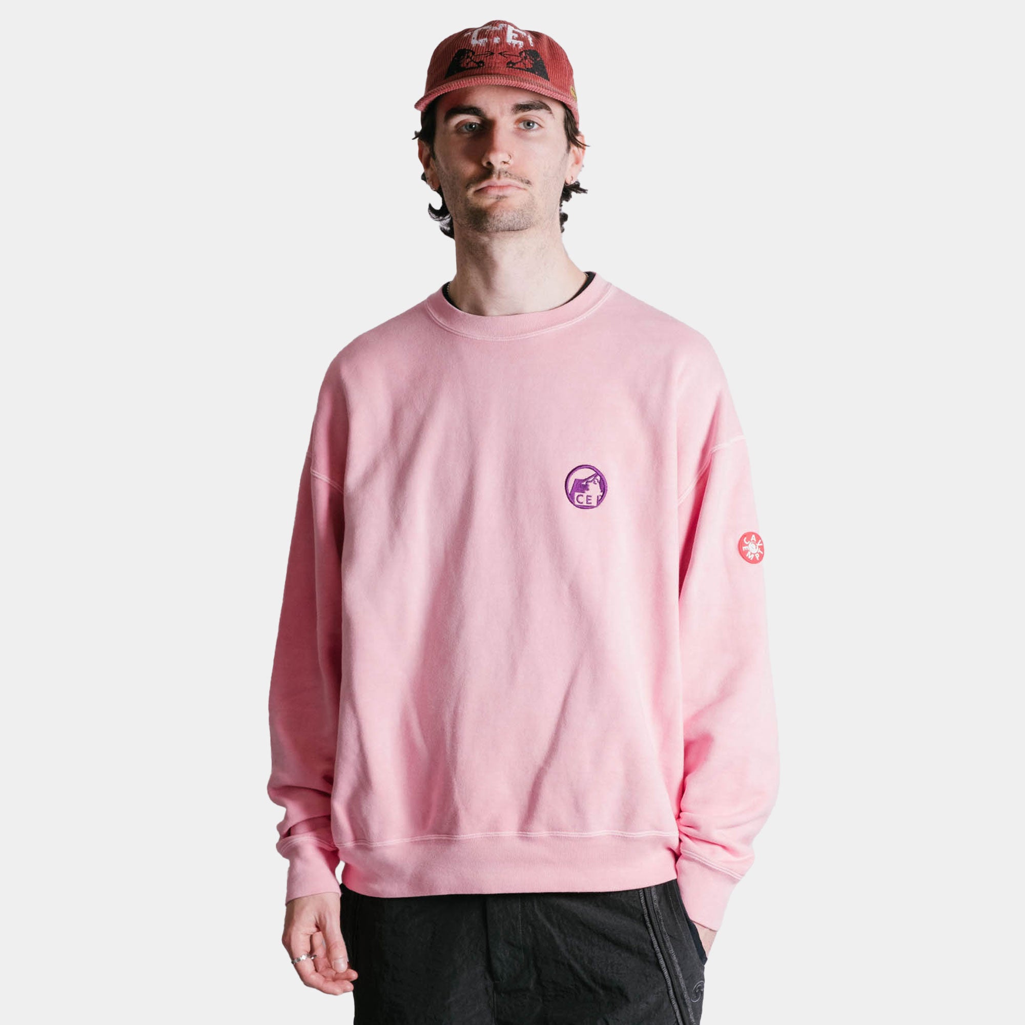 Cav Empt Overdye Pre Cog Crew Neck - Pink