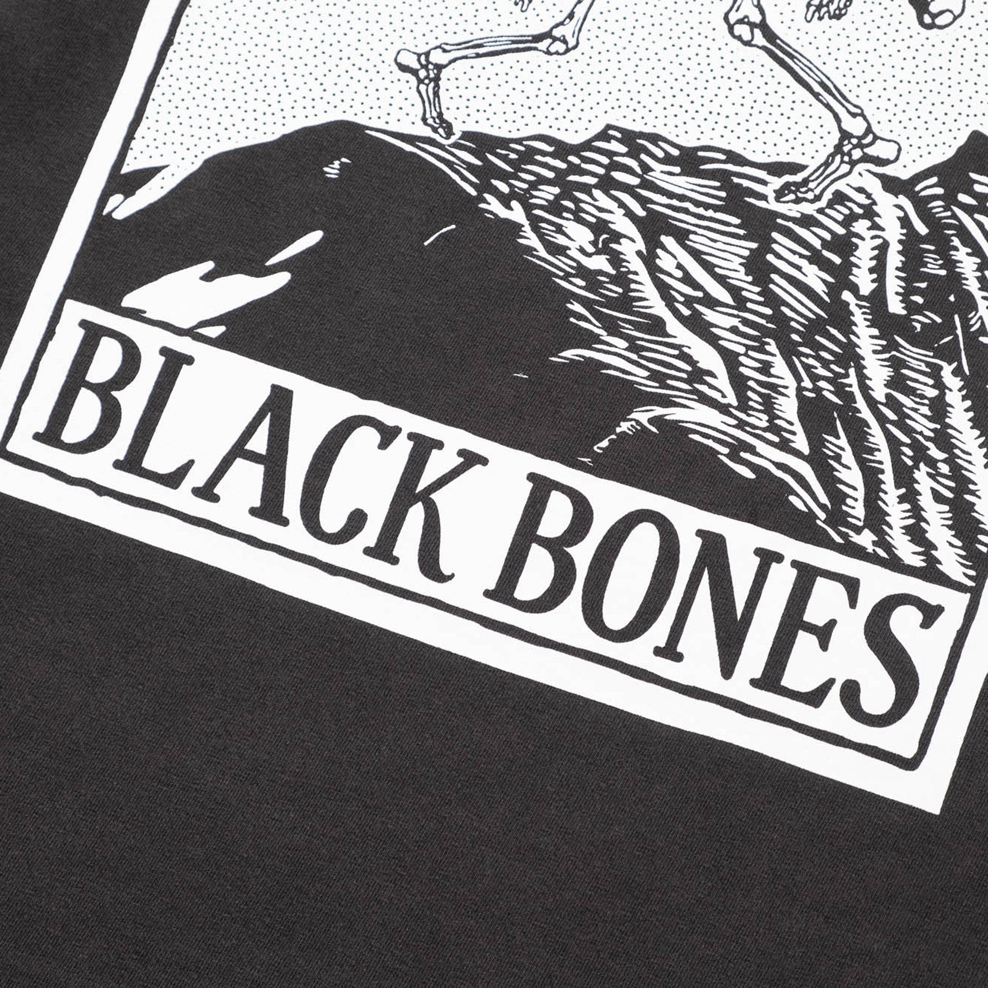 Never Never Mystic Arts/Black Bones LS Tee - Washed Black