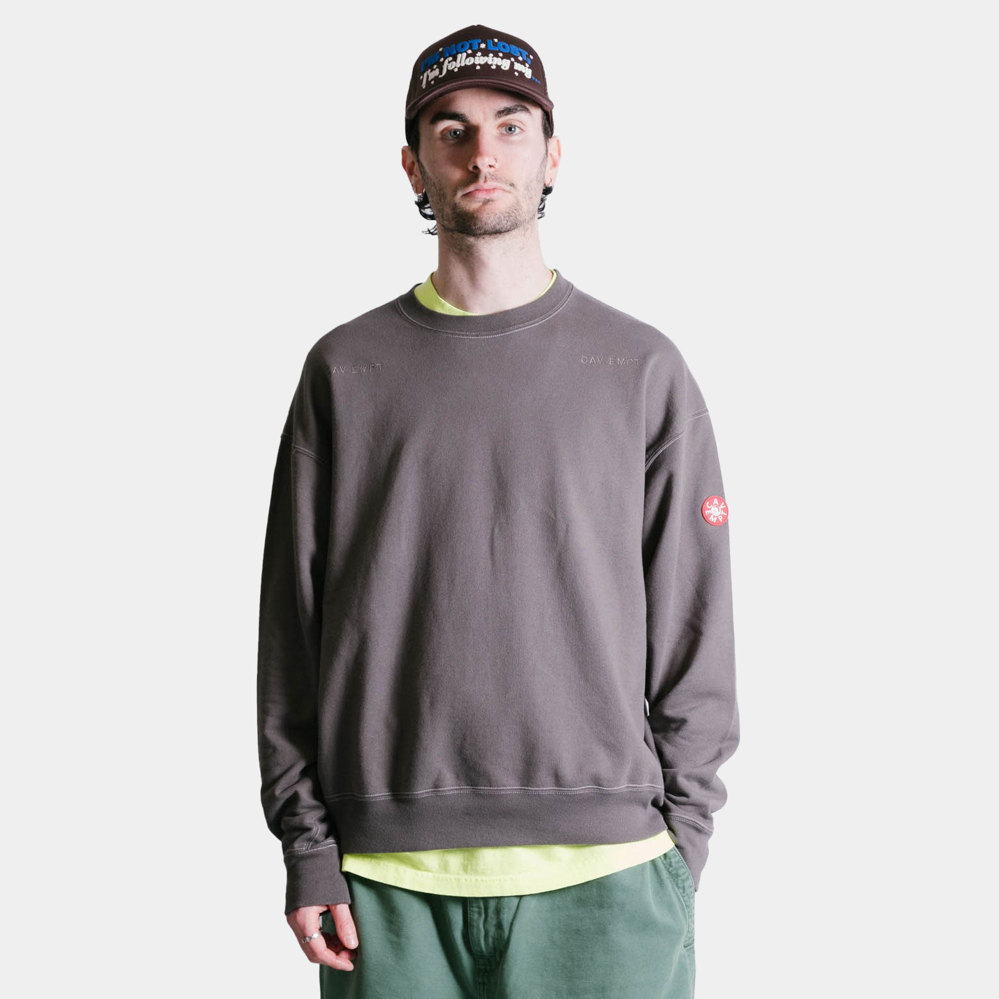 Cav Empt Inverter Crew Neck Sweater - Grey