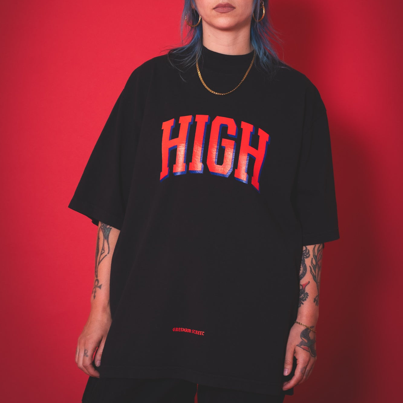 Never Never x High Society Tee - HIGH FRONT