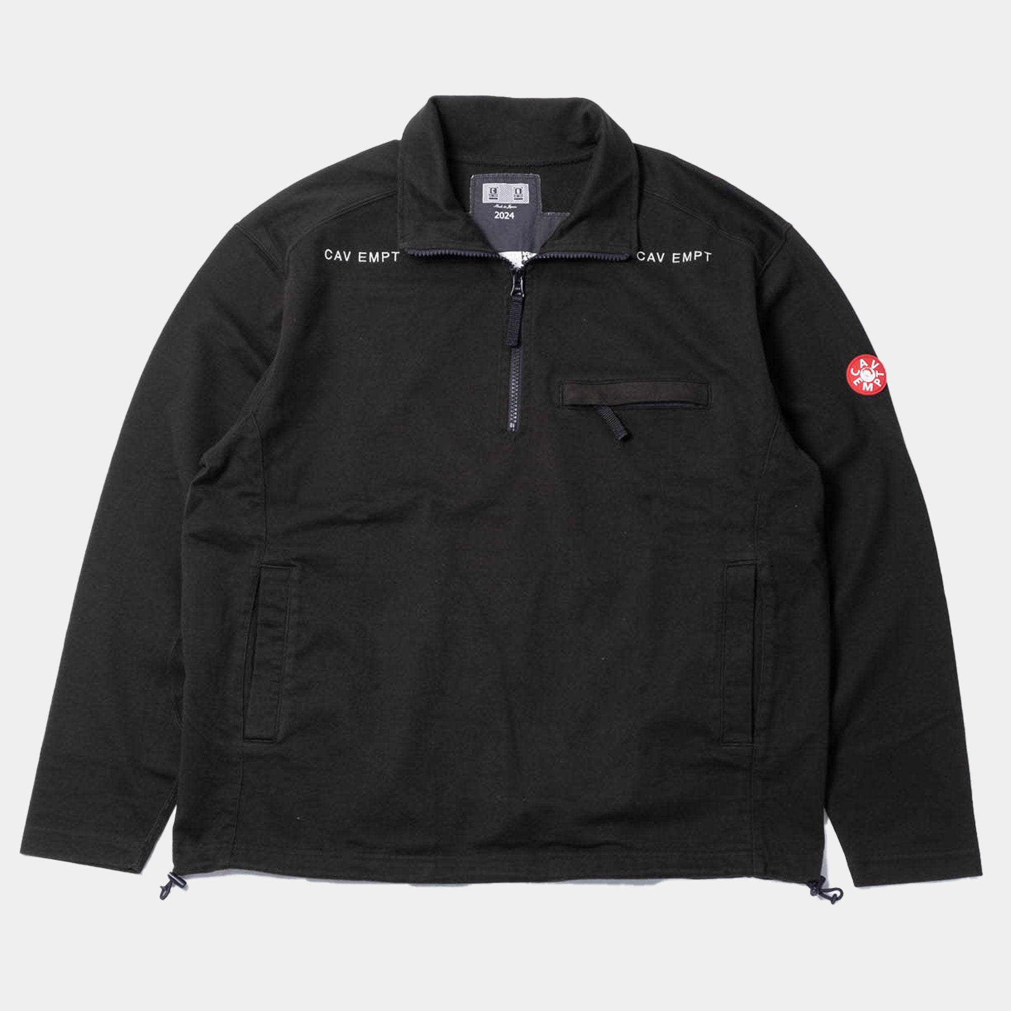 Cav Empt Half Zip Light Pullover - Black