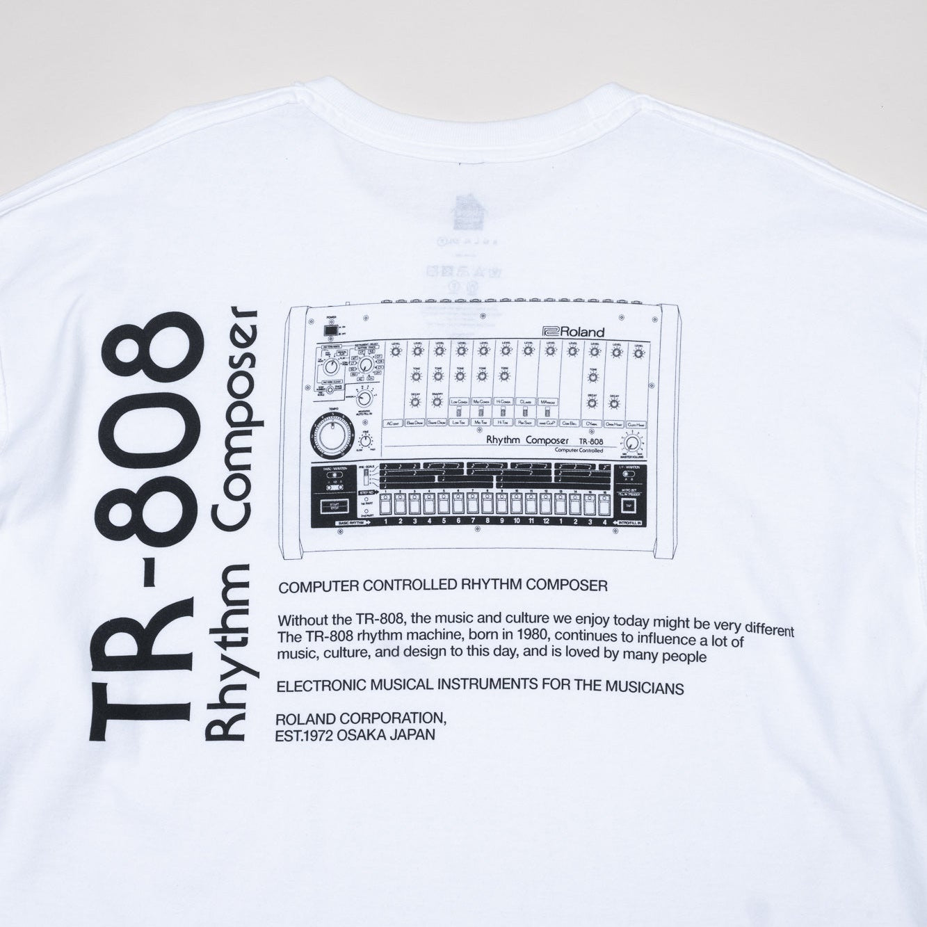 is-ness x Roland TR-808 LS Tee - White