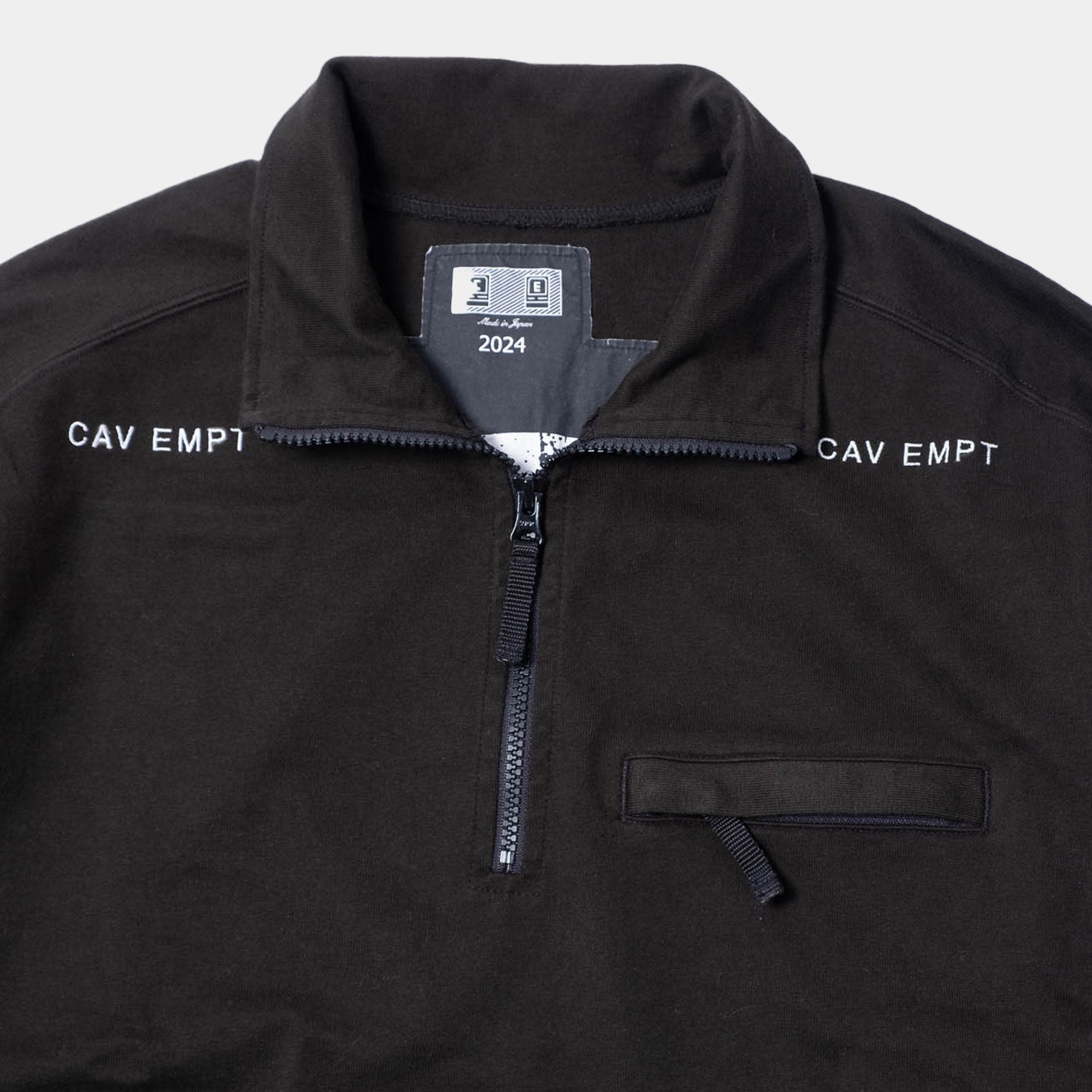 Cav Empt Half Zip Light Pullover - Black