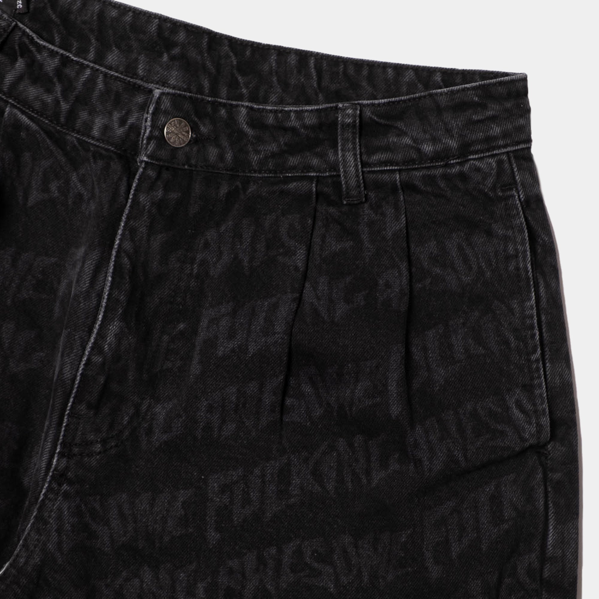 Fucking Awesome Baggy Pleated Laser Short - Black