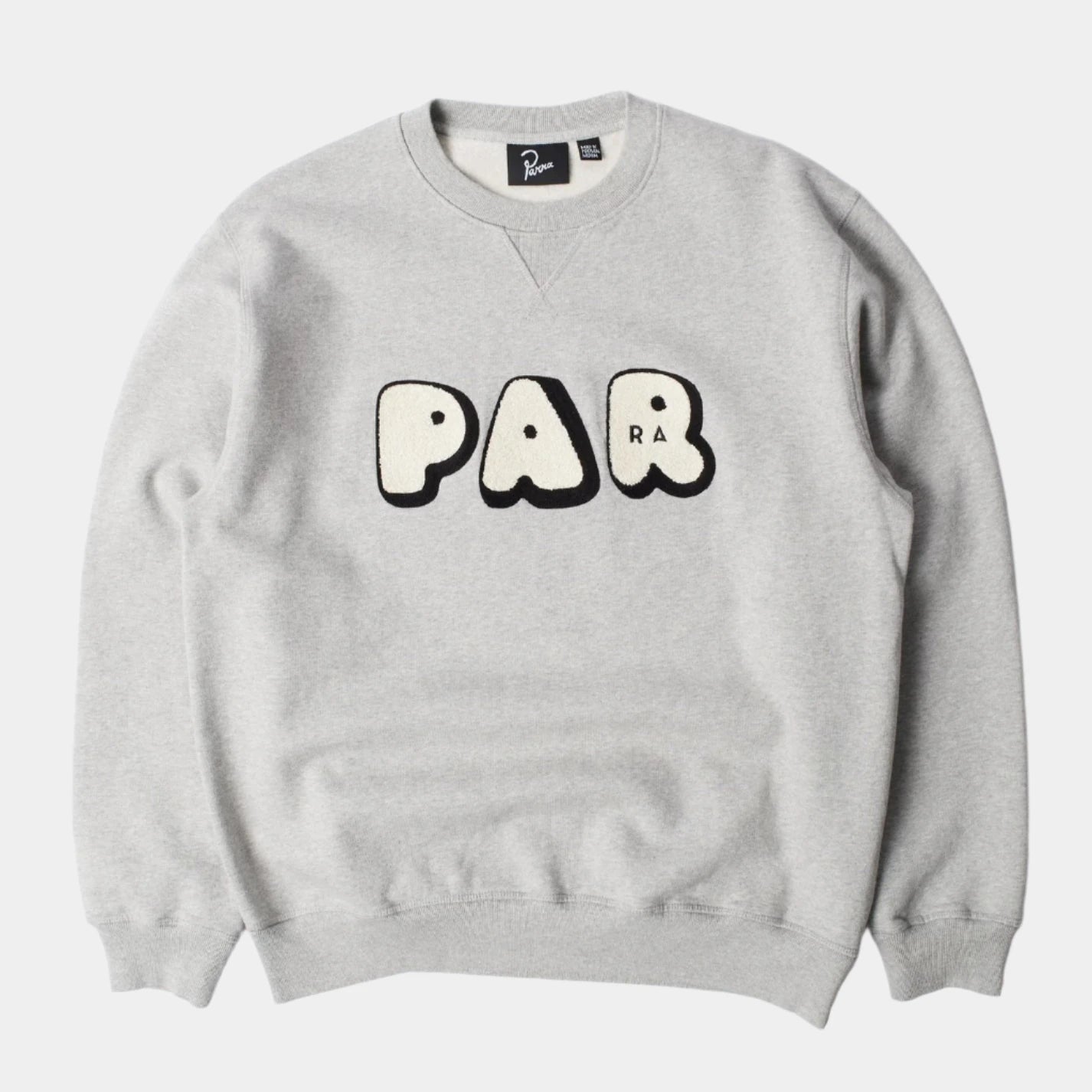 By Parra Rounded PAR Crew Neck Sweatshirt - Heather Grey