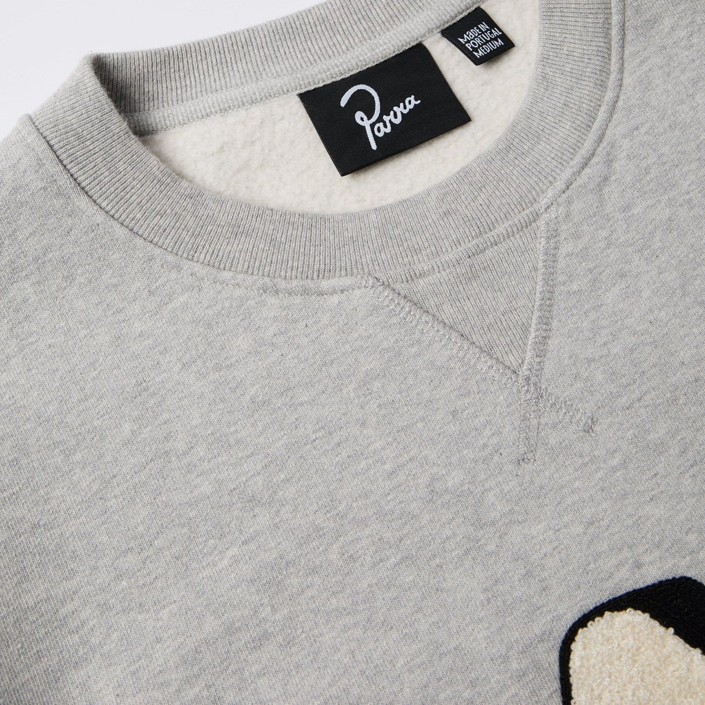 By Parra Rounded PAR Crew Neck Sweatshirt - Heather Grey