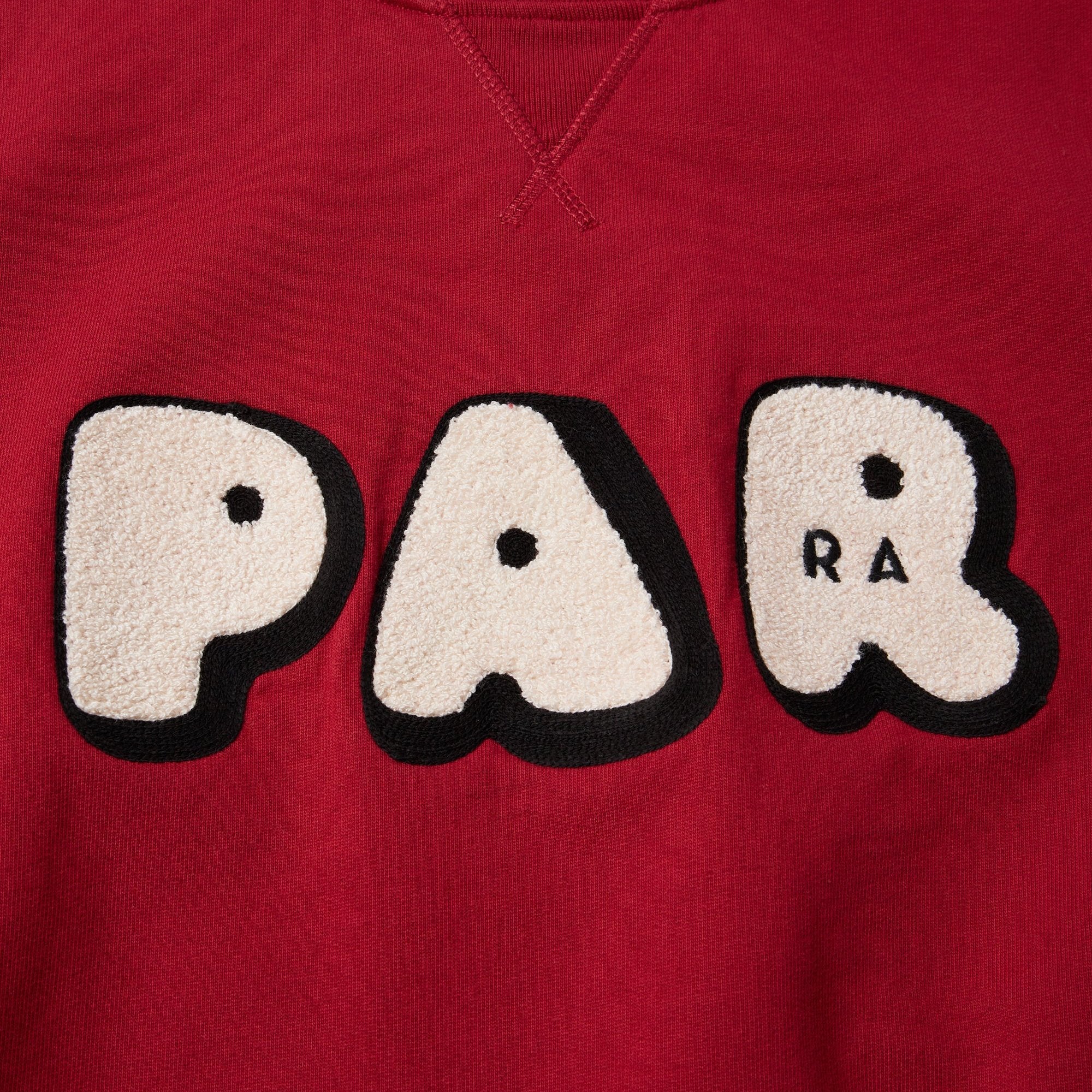 By Parra Rounded PAR Crew Neck Sweatshirt - Ruby Red