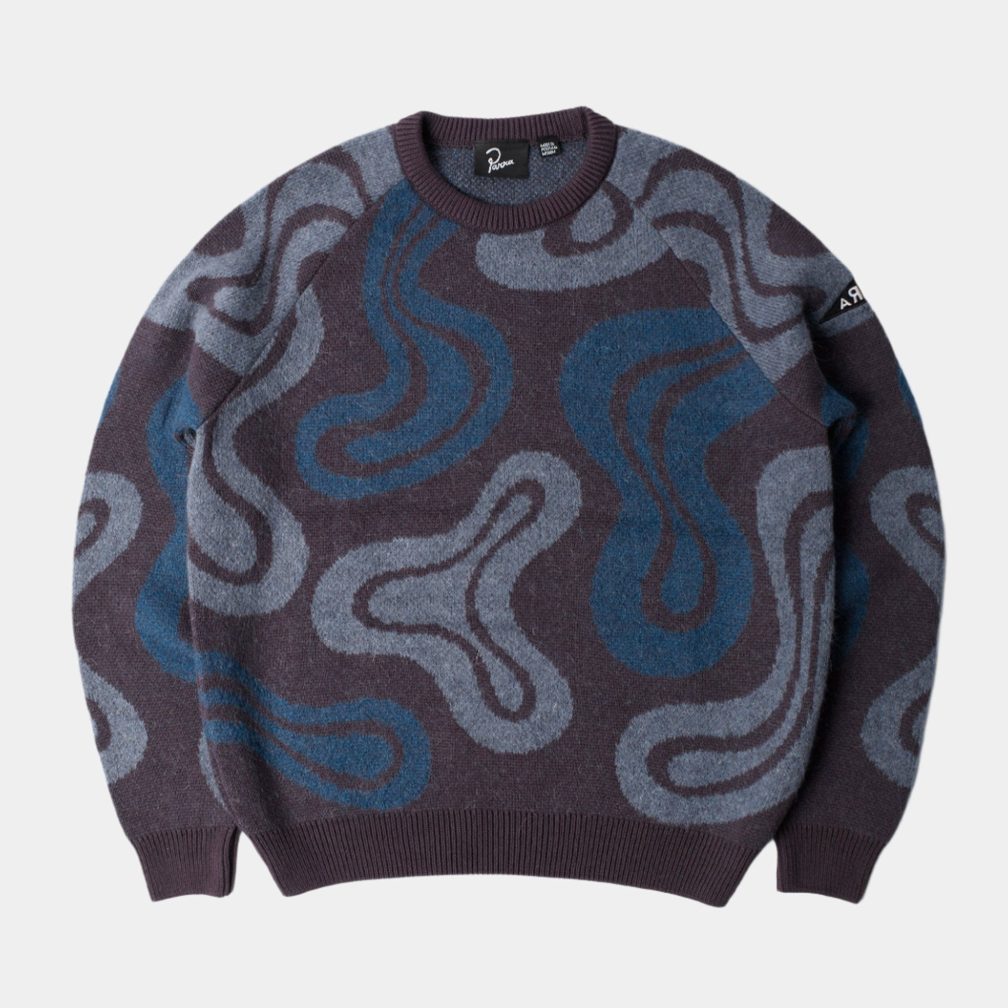 By Parra Stupid Lava Lamp Knitted Pullover - Dark Mahogany