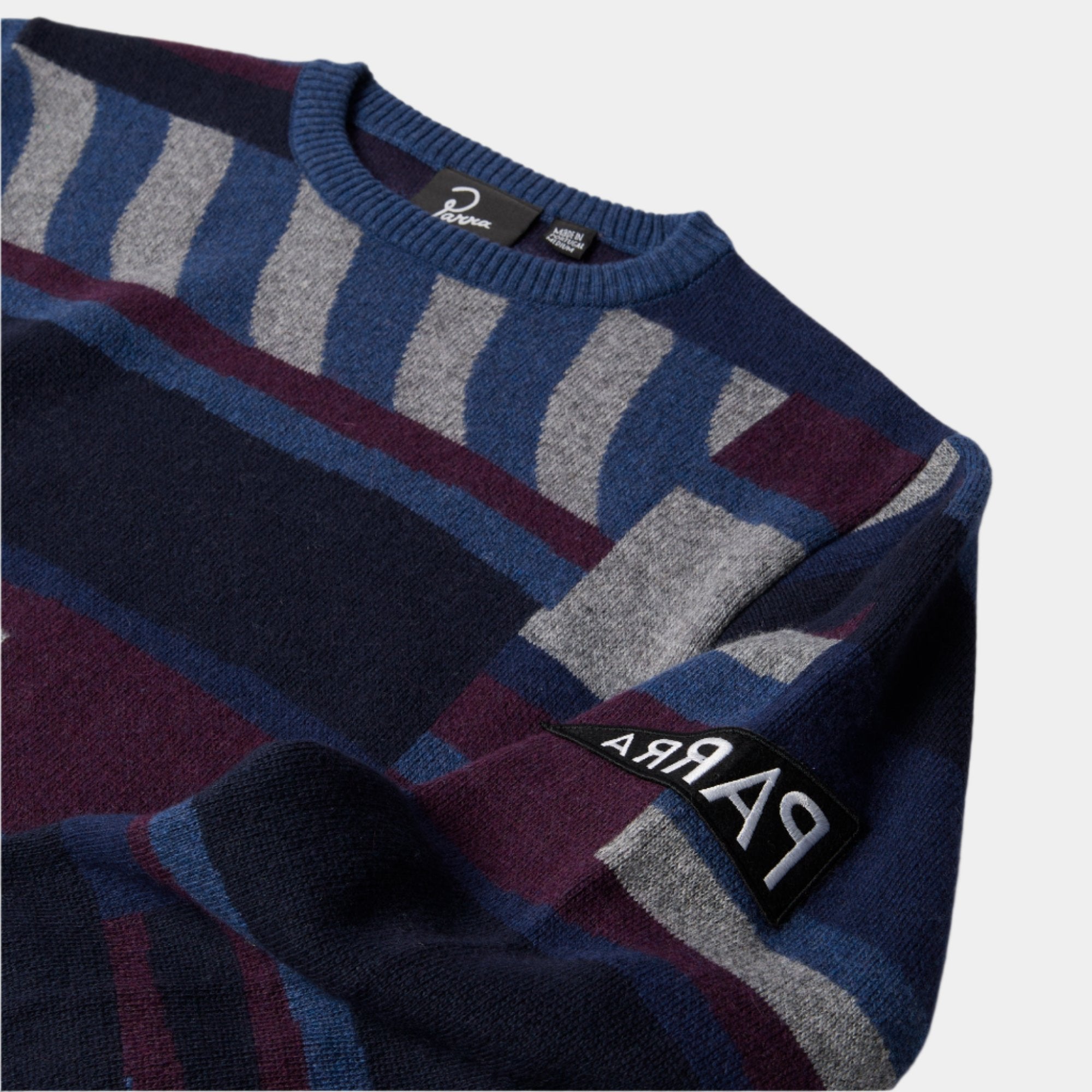 By Parra Patched Your Work Knitted Pullover - Blue