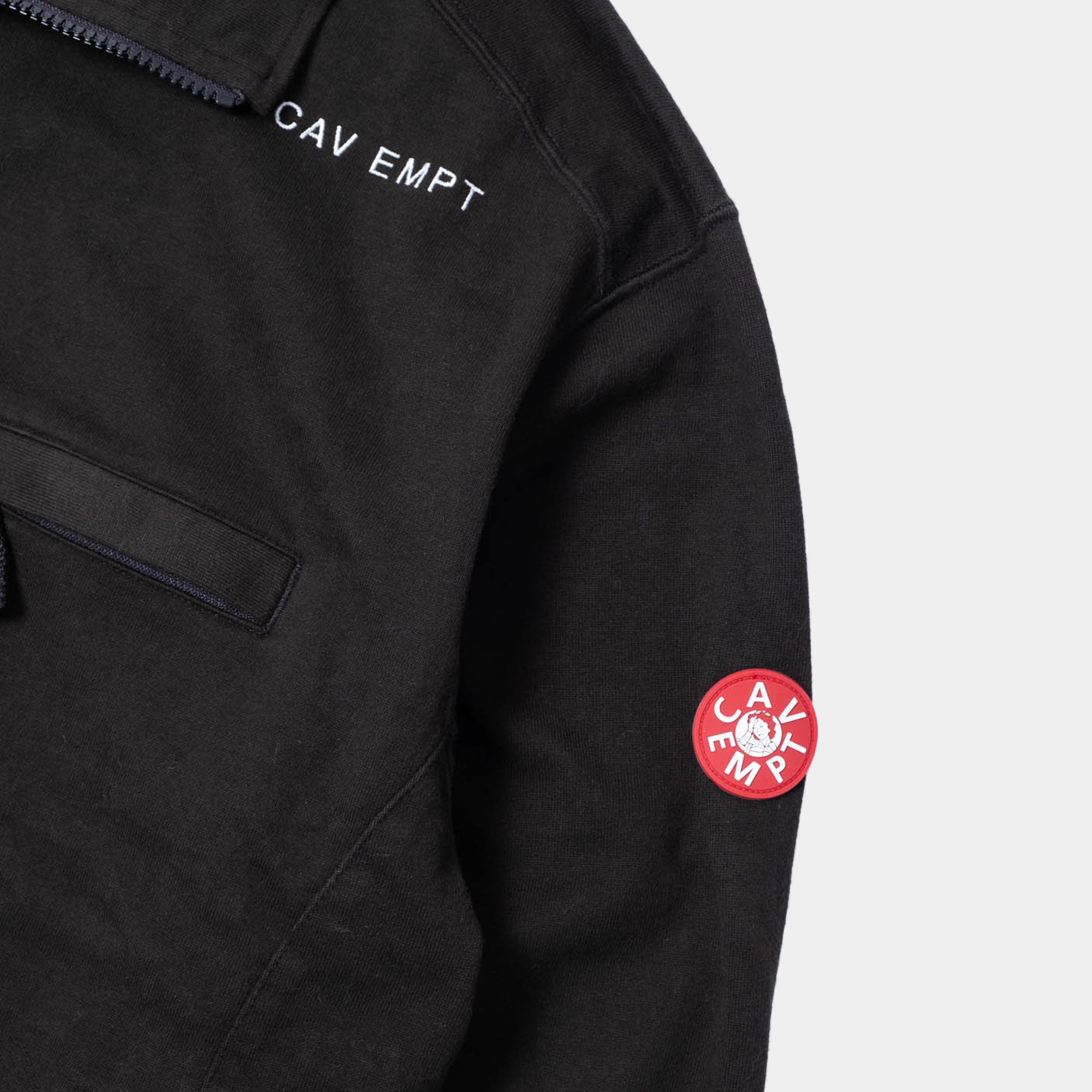 Cav Empt Half Zip Light Pullover - Black