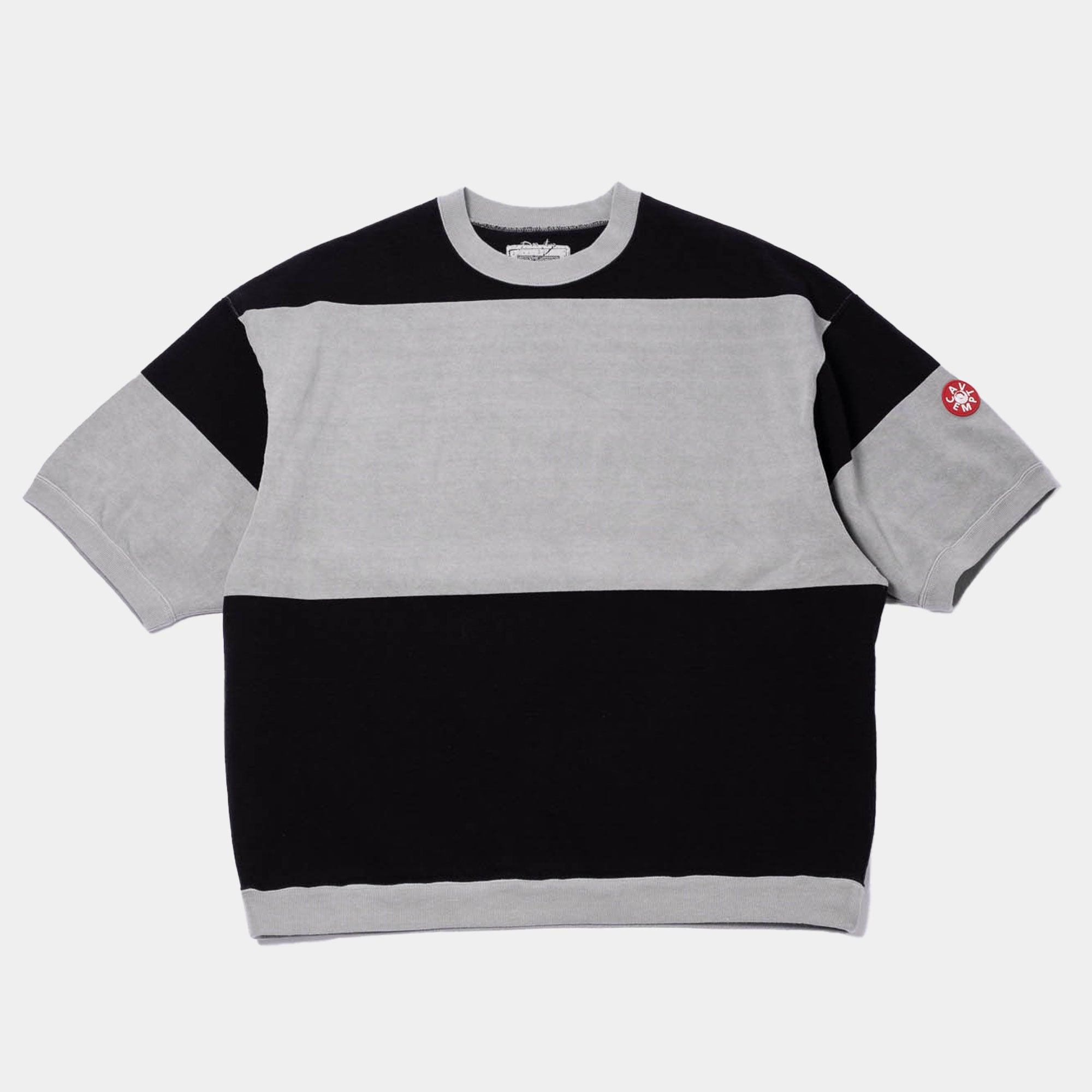 Cav Empt Overdye Stripe Short Sleeve Crew Neck - Khaki